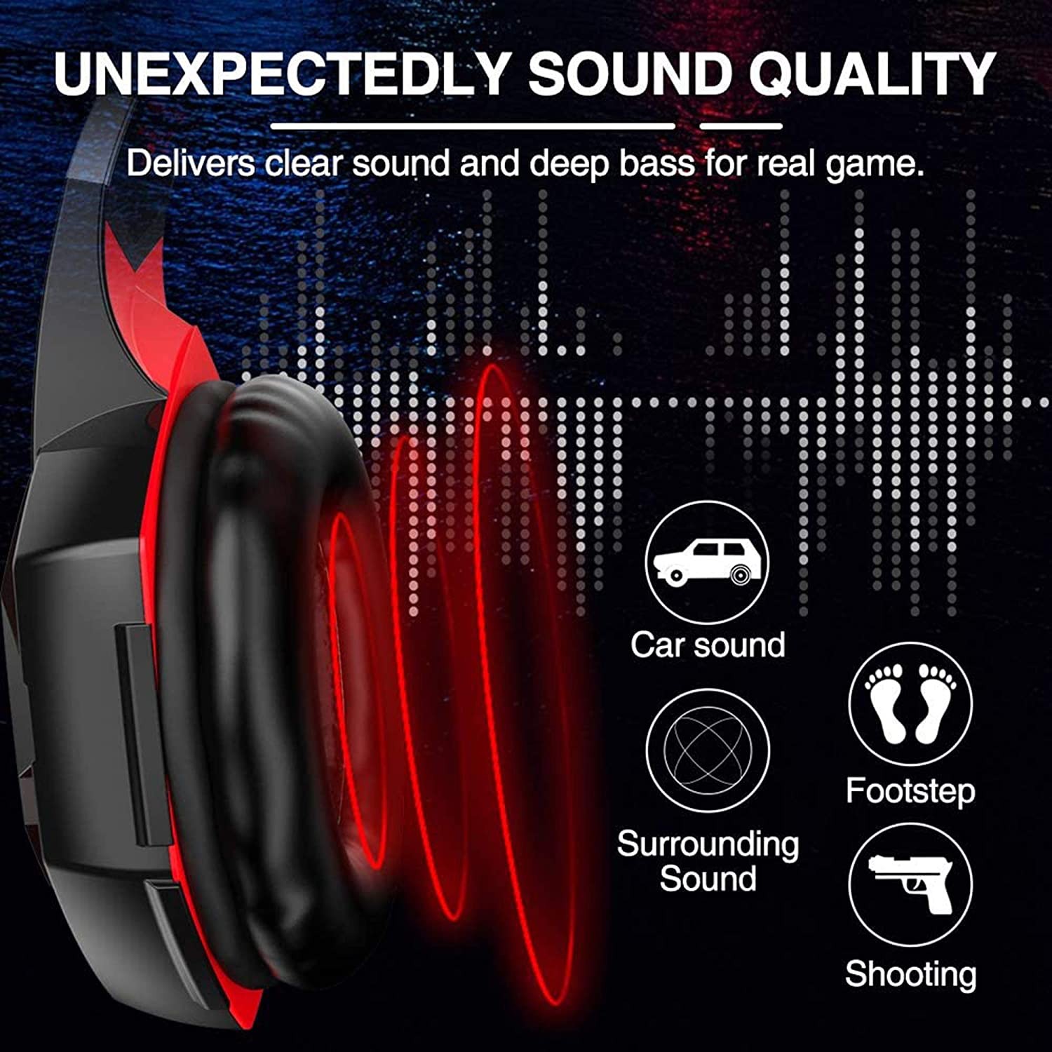 Gaming Headset for PS4, Xbox, PC, PS5 Noise Cancelling Over Ear Headphones + Mic