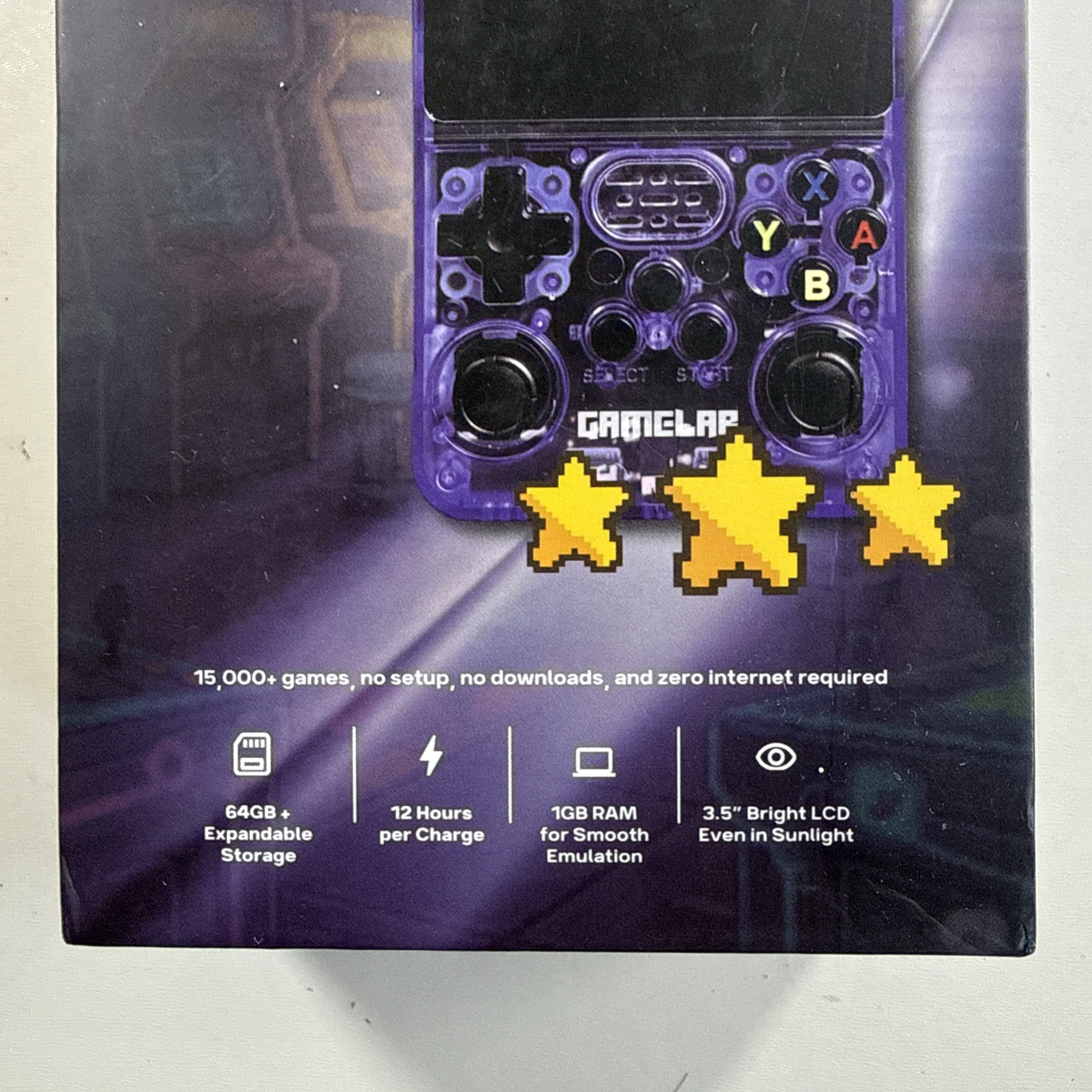 Game Lab R36S Retro Handheld Console 15,000 Games. 64gb, 3.5″ Screen-purple-New
