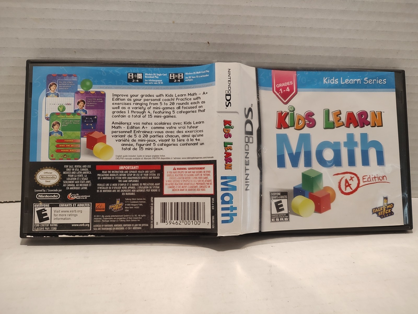 🔥 Kids Learn Math — A+ Edition (Nintendo DS, 2011) Complete WORKS Kids Learn