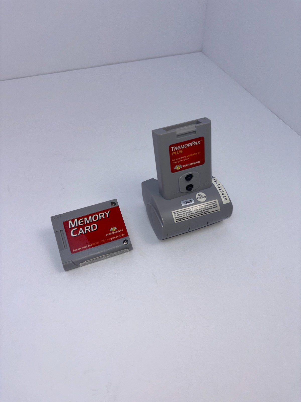 Performance N64 TremorPak Plus P-385 Rumble Pak & P-302 Memory Card Bundle AS-IS