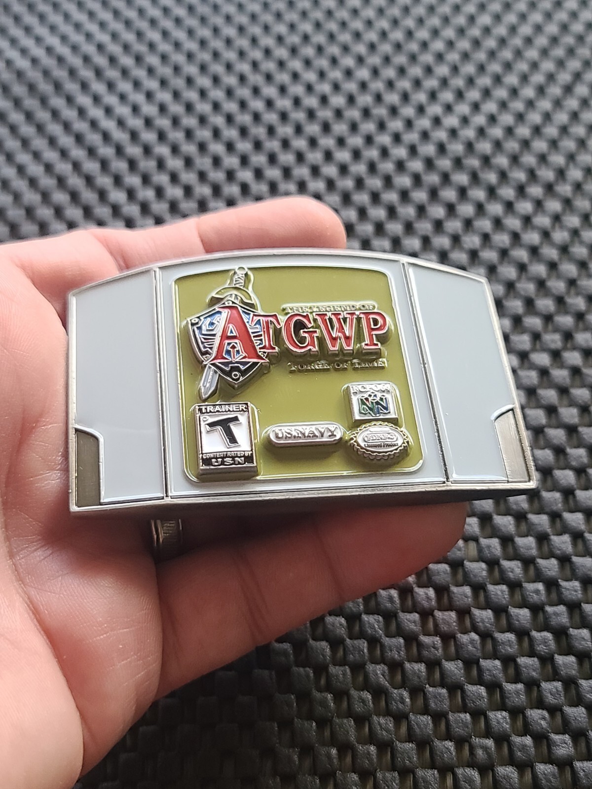 Legend of Zelda Ocarina of Time Challenge Coin Medal Nintendo 64 Promo US NAVY R