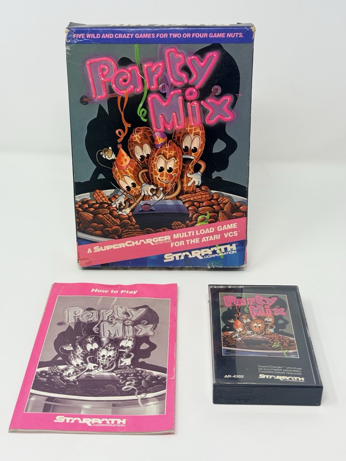 Party Mix Atari 2600 Starpath Supercharger Complete CIB Tested