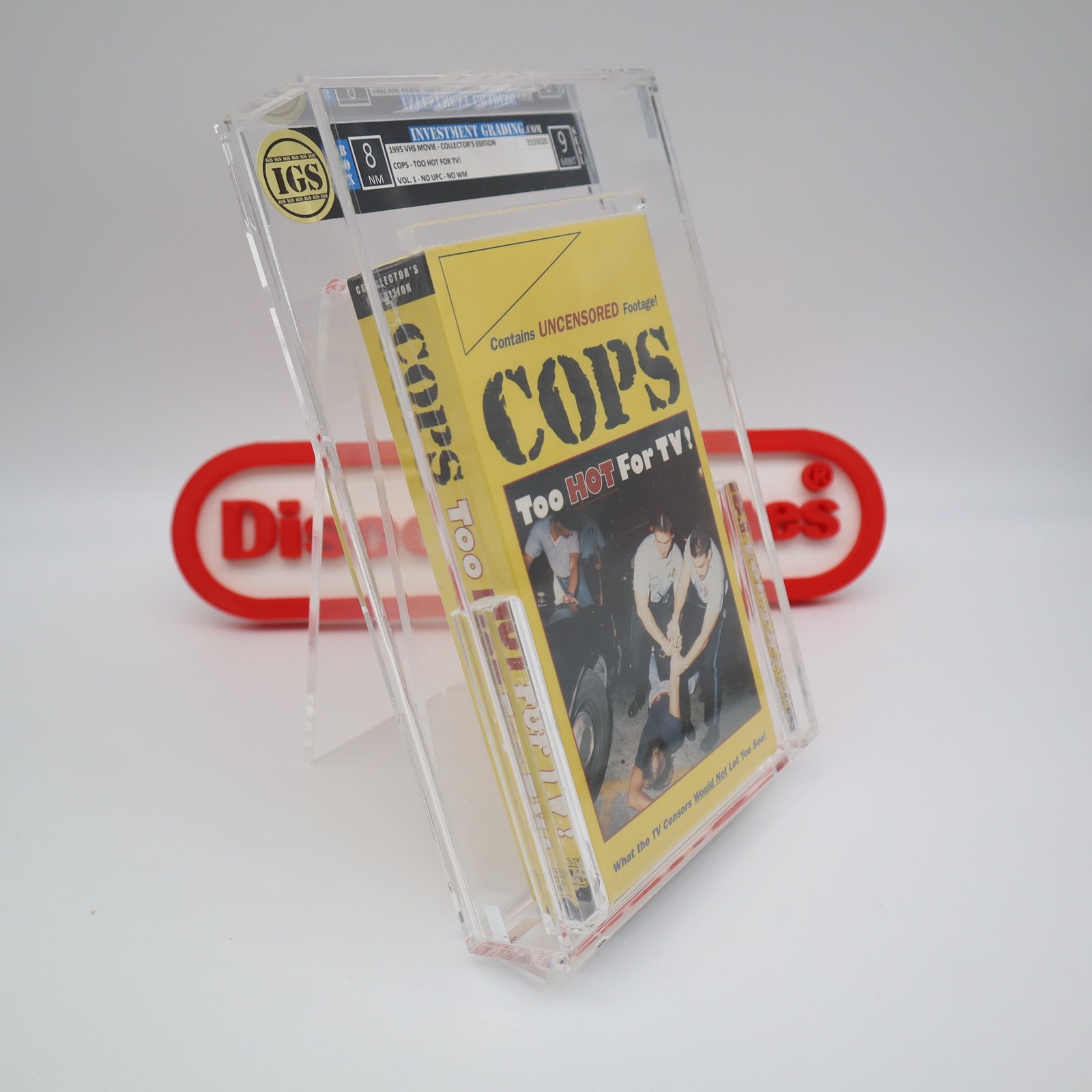 VHS COPS: TOO HOT FOR TV COLLECTOR’S- IGS GRADED 8 BOX & 9 SEAL! NEW & Sealed!