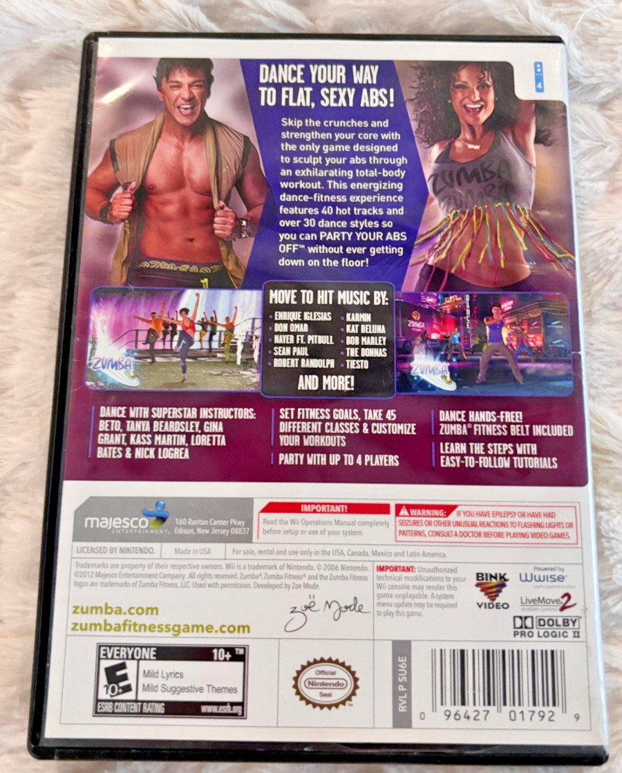 Wii 6 Games Call of Duty 3, Zumba Fitness, Deer Drive 3, Kongfu Panda, Spong Bob
