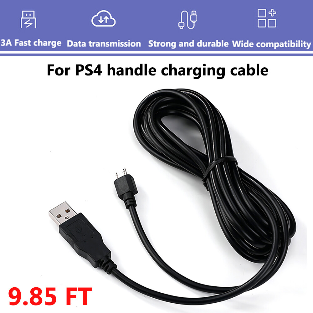 For Sony PS4 Wireless Controller USB FAST Charger Cord Charging Cable 9.85 FT