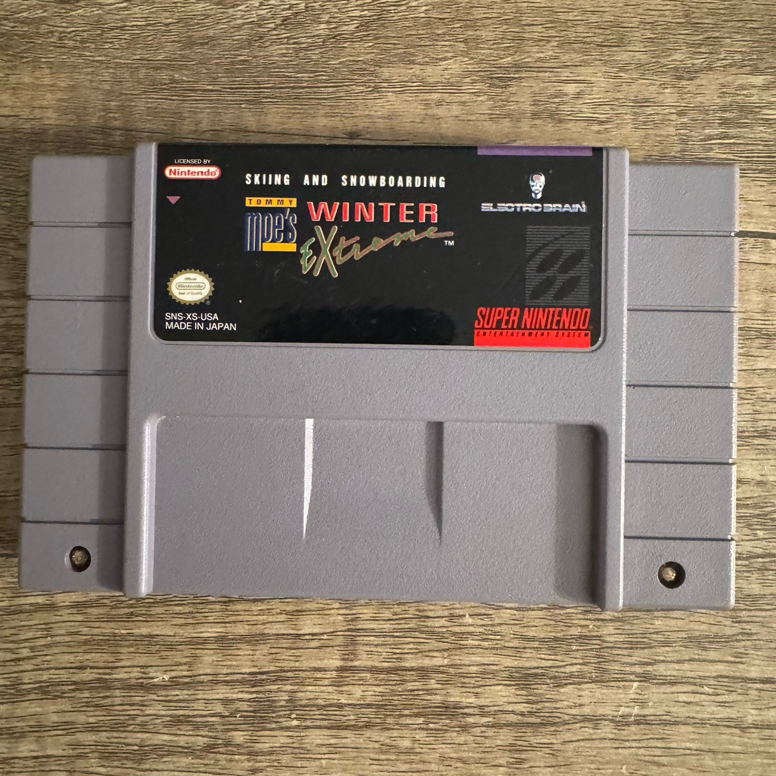 Tommy Moe’s Winter Extreme Skiing & Snowboarding SNES Authentic Cartridge Tested