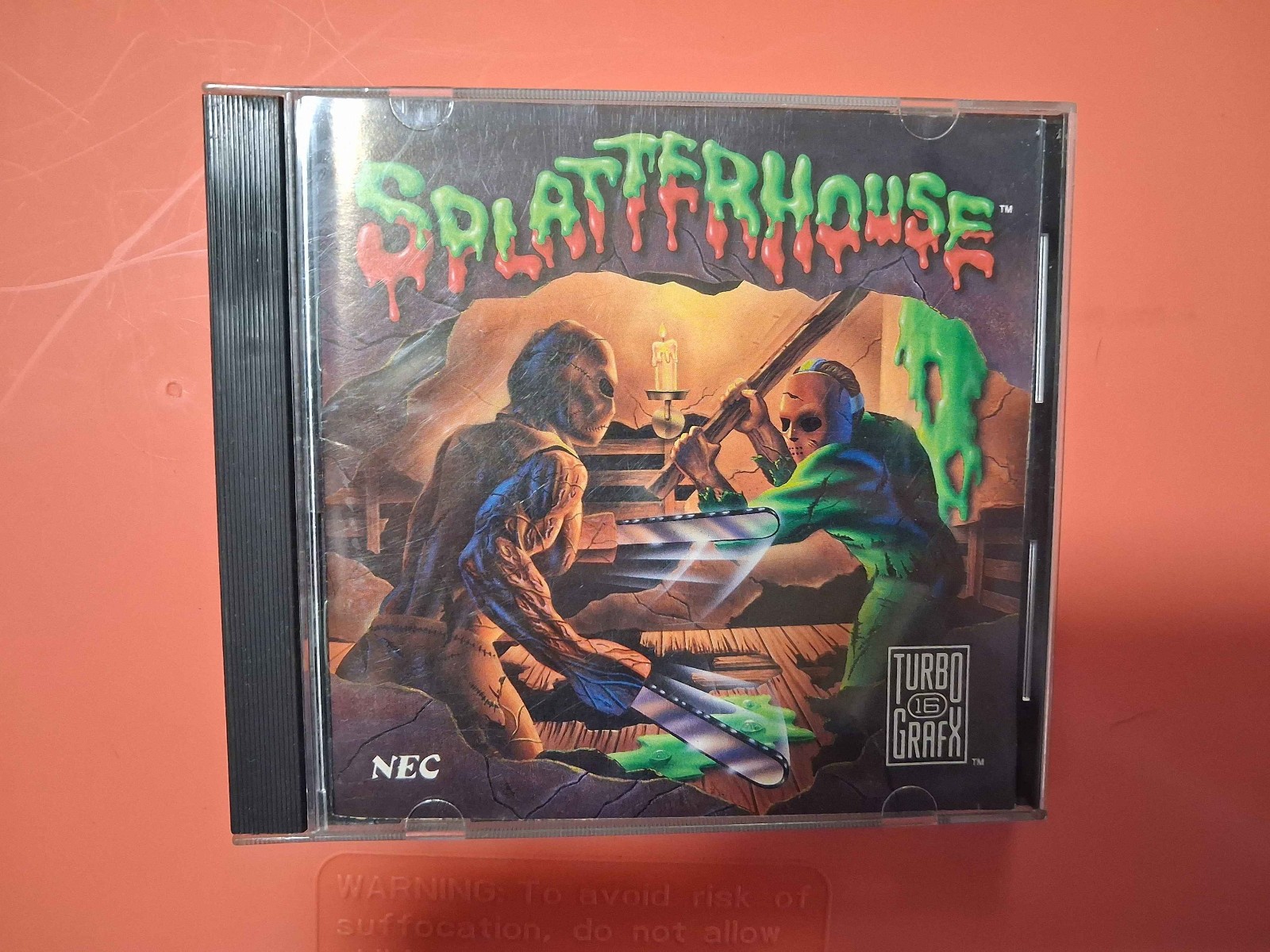 Splatterhouse (TurboGrafx-16) Jewel Case and Manual Tested WORKING