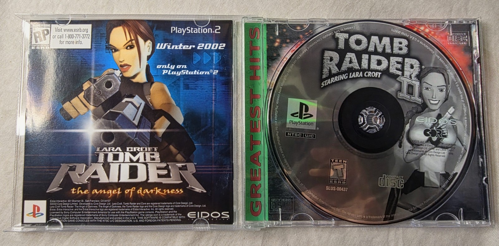 Tomb Raider II Greatest Hits (1997) Sony PlayStation Complete Tested And Working