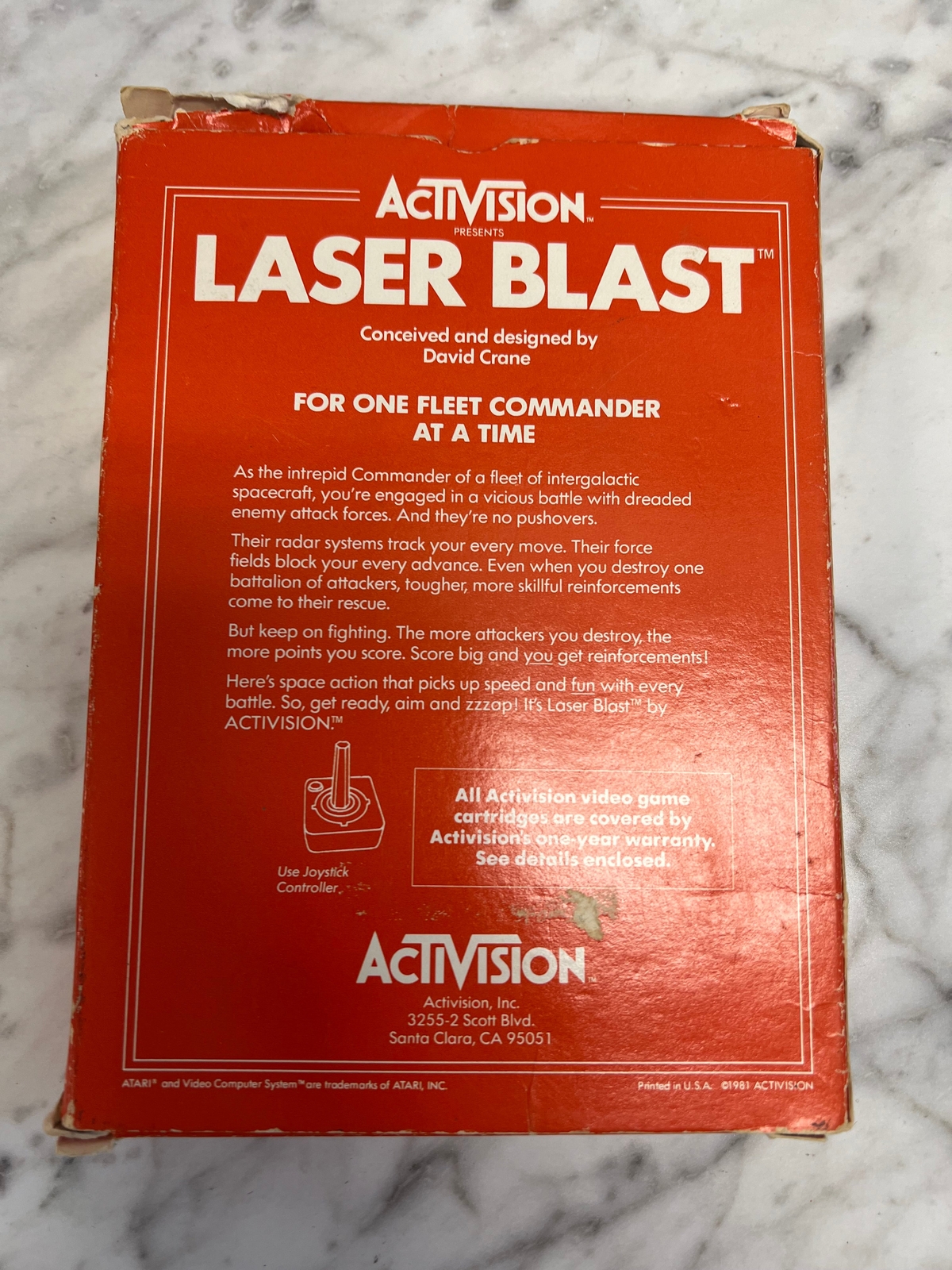 Laser Blast in box with manual CIB Atari 2600 AT8624
