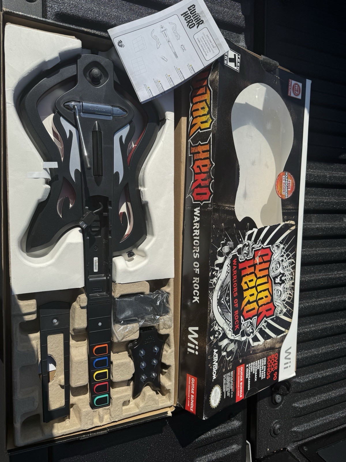 Guitar Hero Warriors Of Rock Wii Guitar Controller w/ Strap Original Box No Game