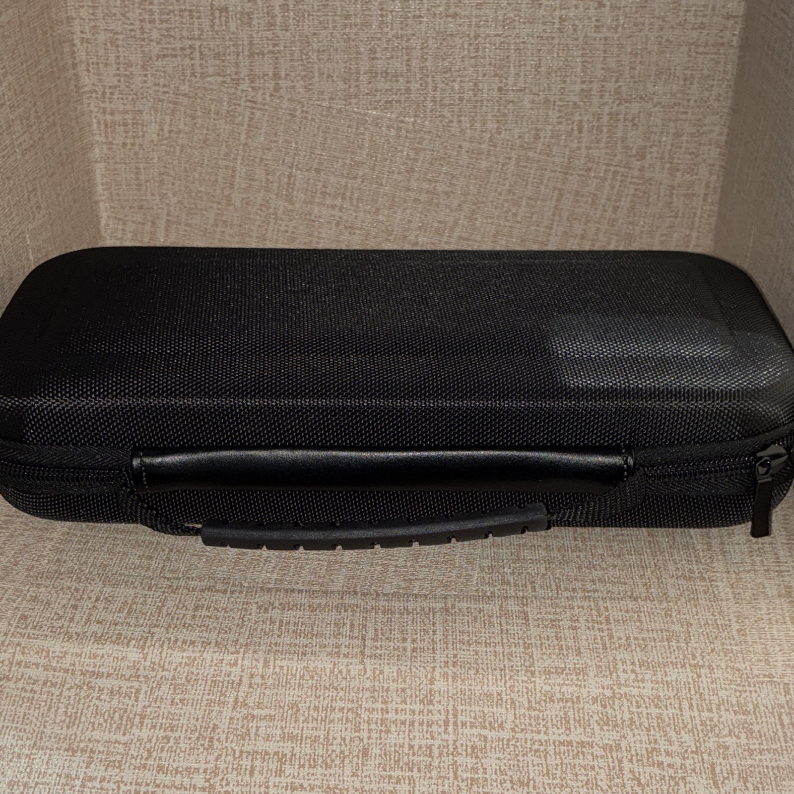 Black Hard Shell Padded Travel Case for Nintendo Switch, Zipper, Handle, Pockets