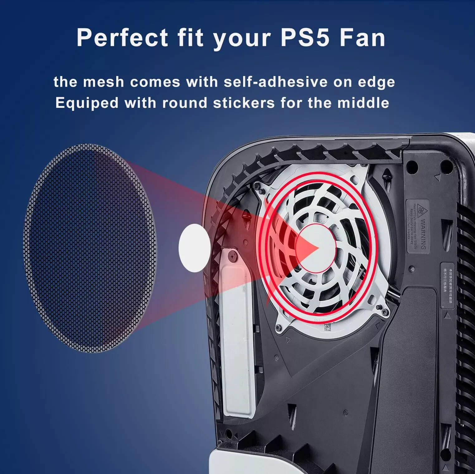 1 Pack Dust Filter for PS5 Heatsink Fan Dust Cover with Cooling Vents for PS5…