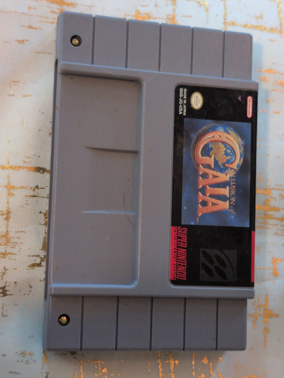 Retro 1994 Illusion Of Gala Box Game Cartridge Video Game Super Nintendo VTG