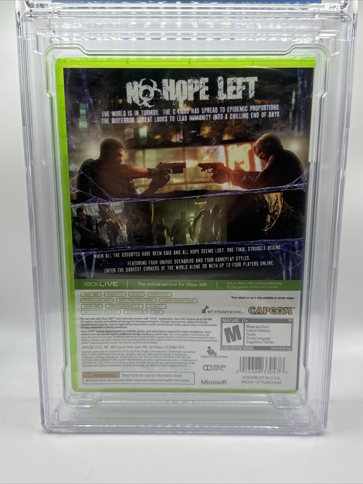 Resident Evil 6 Microsoft Xbox 360 2012 Capcom Sealed CGC Graded 9.9 A++ ..