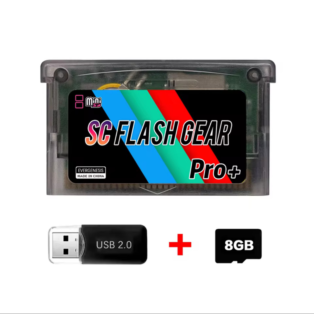 SC FLASH GEAR V 1.5 GBA Cart Preloaded/Plug & Play, RTC, 8GB TF Card