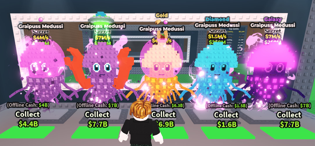 {Steal A Brainrot} Gripus Medusi Set ( 10 gripus medusi diferent mutation/traits