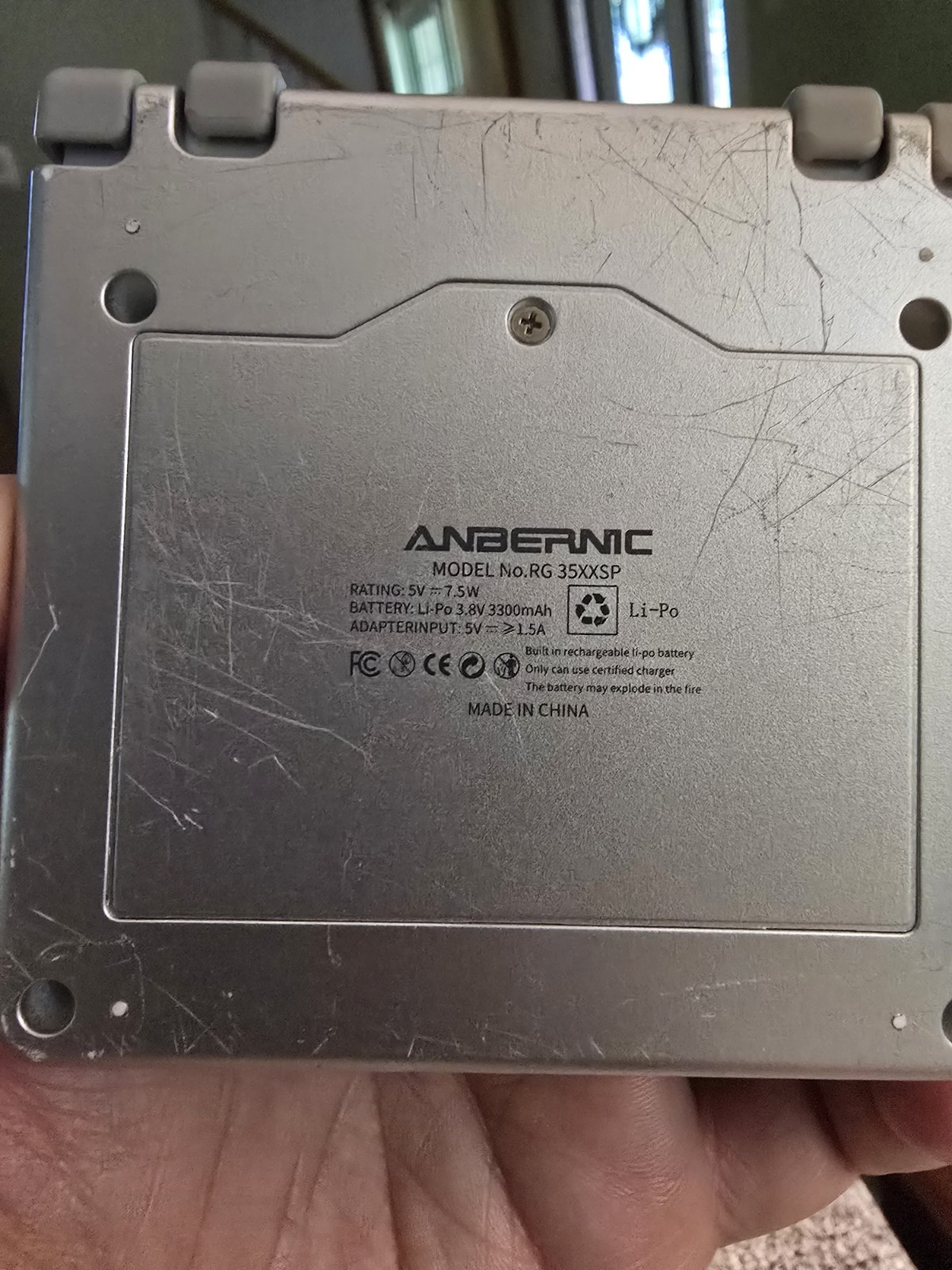 RG35XXSP Anbernic Silver Handheld Game Console 64GB MuOS