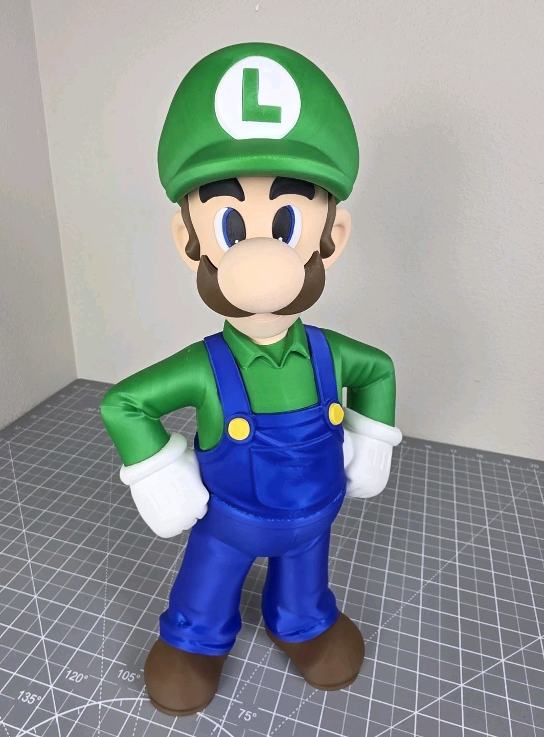 Luigi – Super Mario Bros Figure Free Standing 14.5″ in Nintendo 64 Display