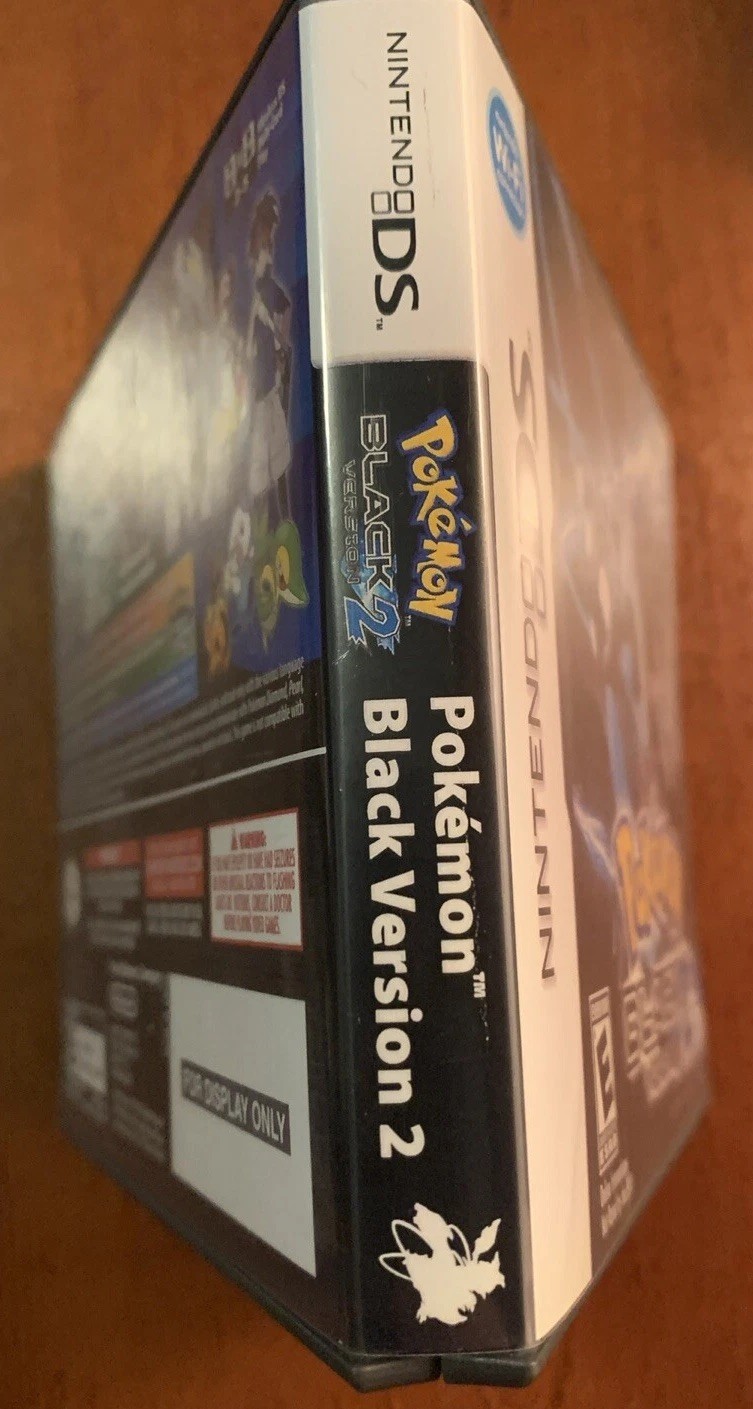 Pokemon Black Version 2 Nintendo DS Replacement Case ONLY No Game – For Display