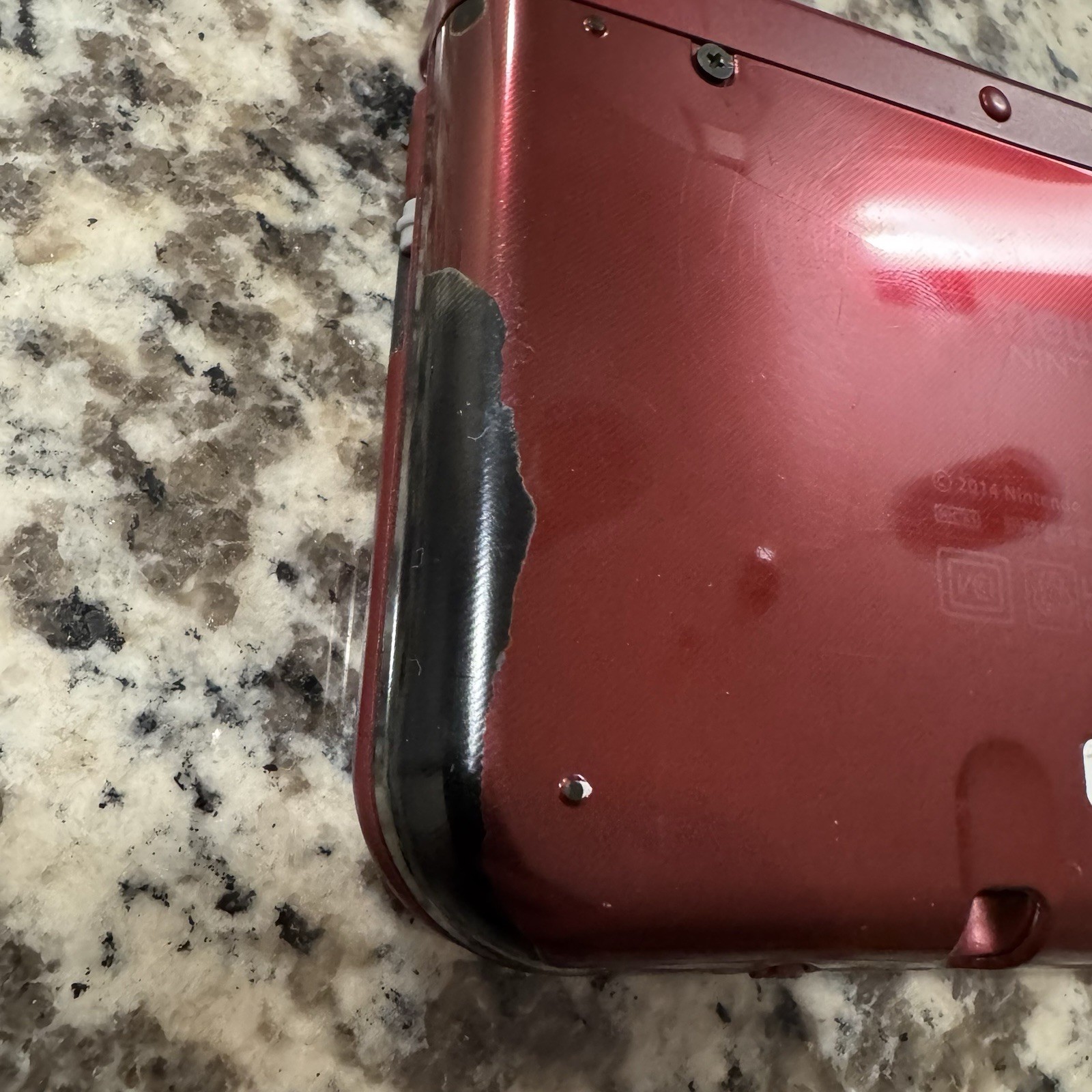 Double IPS New Nintendo 3DSLL W/ Loopy Capture Card, Metallic Red & Metal Shell