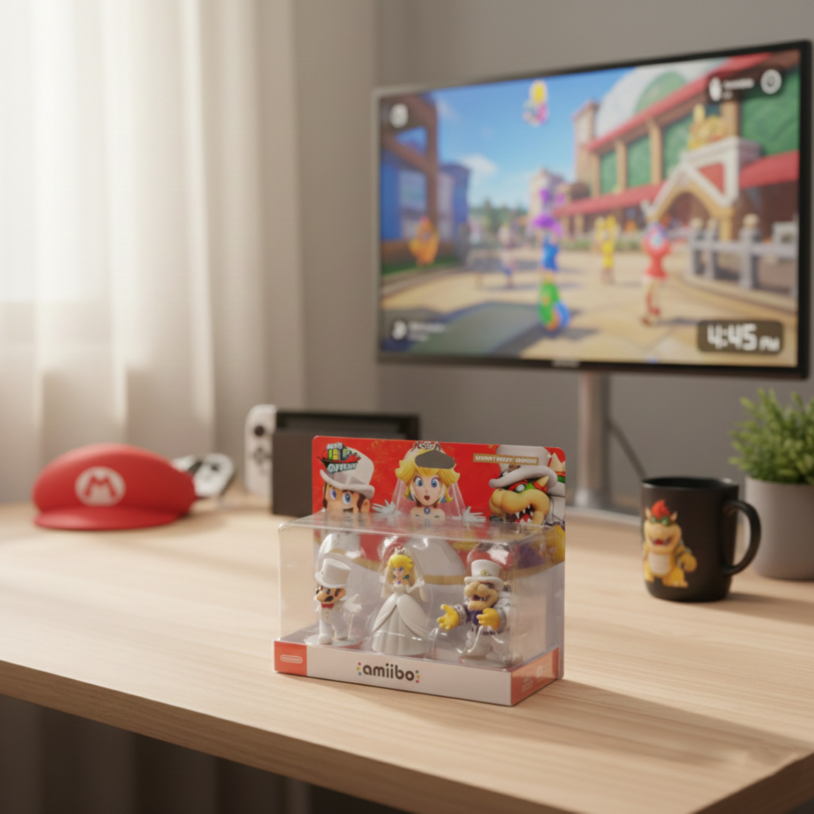NEW Nintendo Super Mario Odyssey Wedding amiibo 3-Pack – Mario Peach Bowser