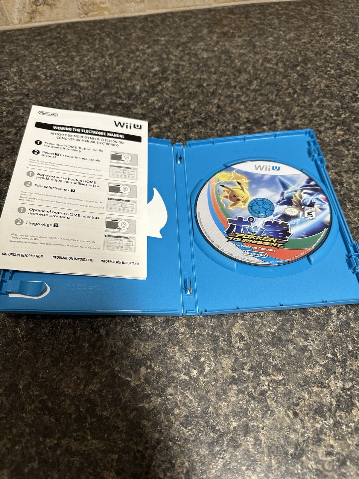 Pokkén Tournament Nintendo Wii U, 2016 Complete(CIG) W/manual/ Tested