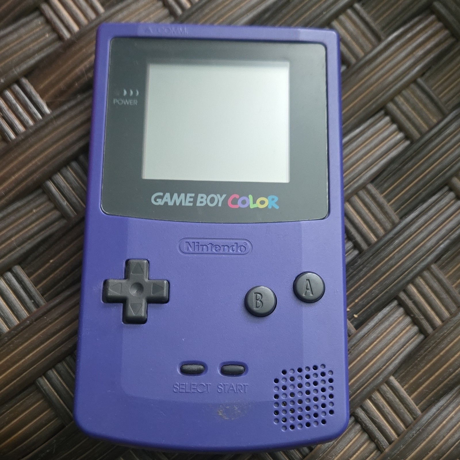 Nintendo Game Boy Color CGB-001 Purple + Game Boy Case & Games (Super Mario)