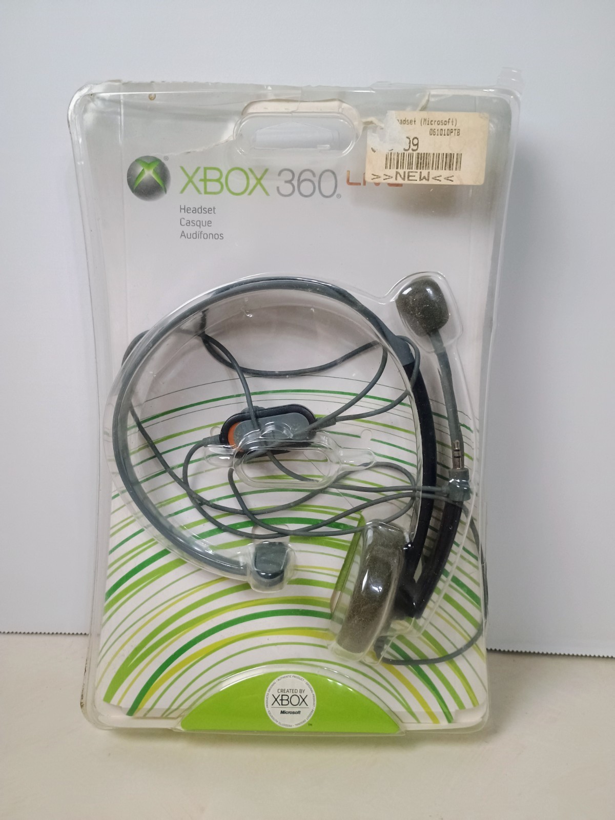 Microsoft XBOX 360 Live Headset Black & Gray Headband Wired / open box