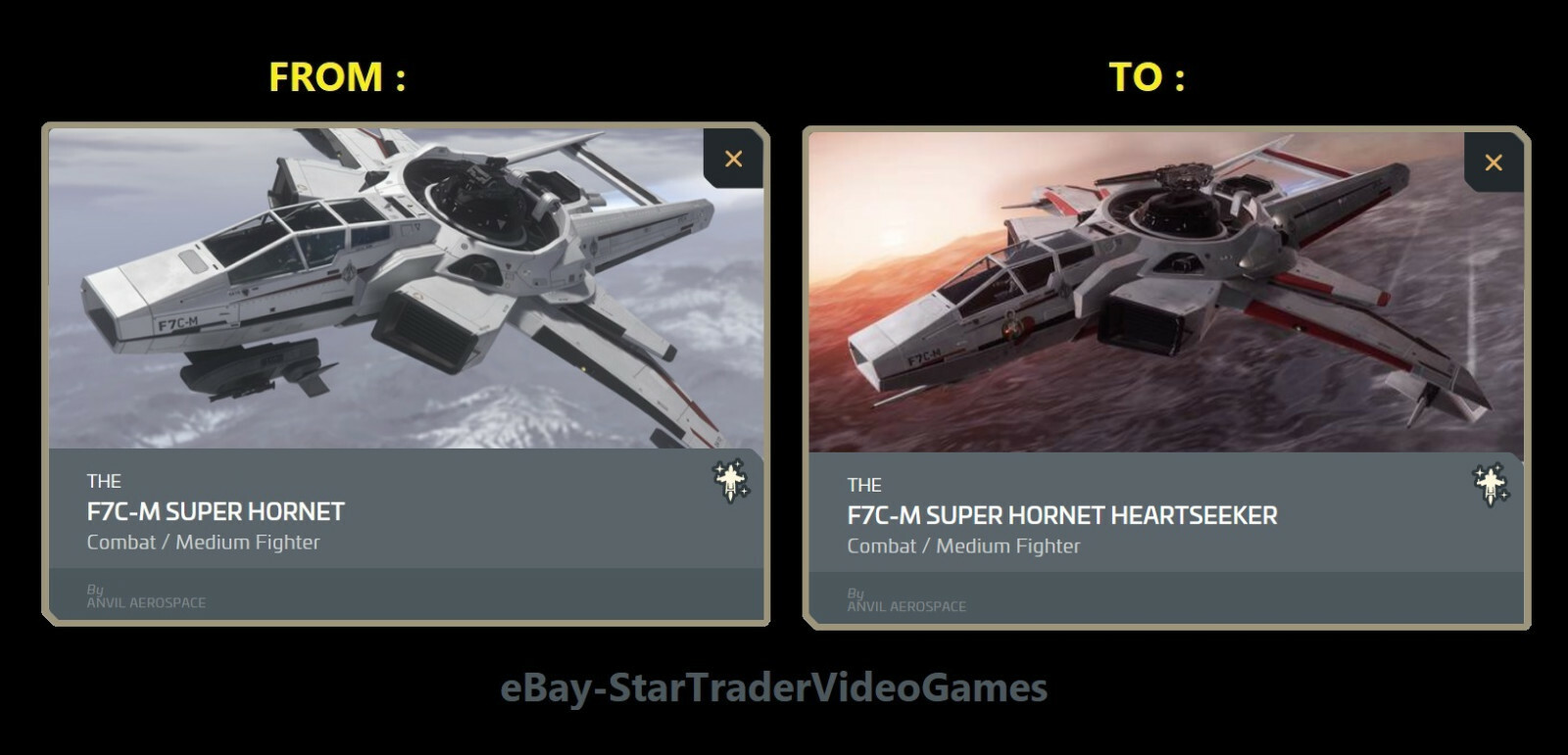 STAR CITIZEN – SHIP UPGRADE TO F7C-M SUPER HORNET HEARTSEEKER – CCU SELECTION