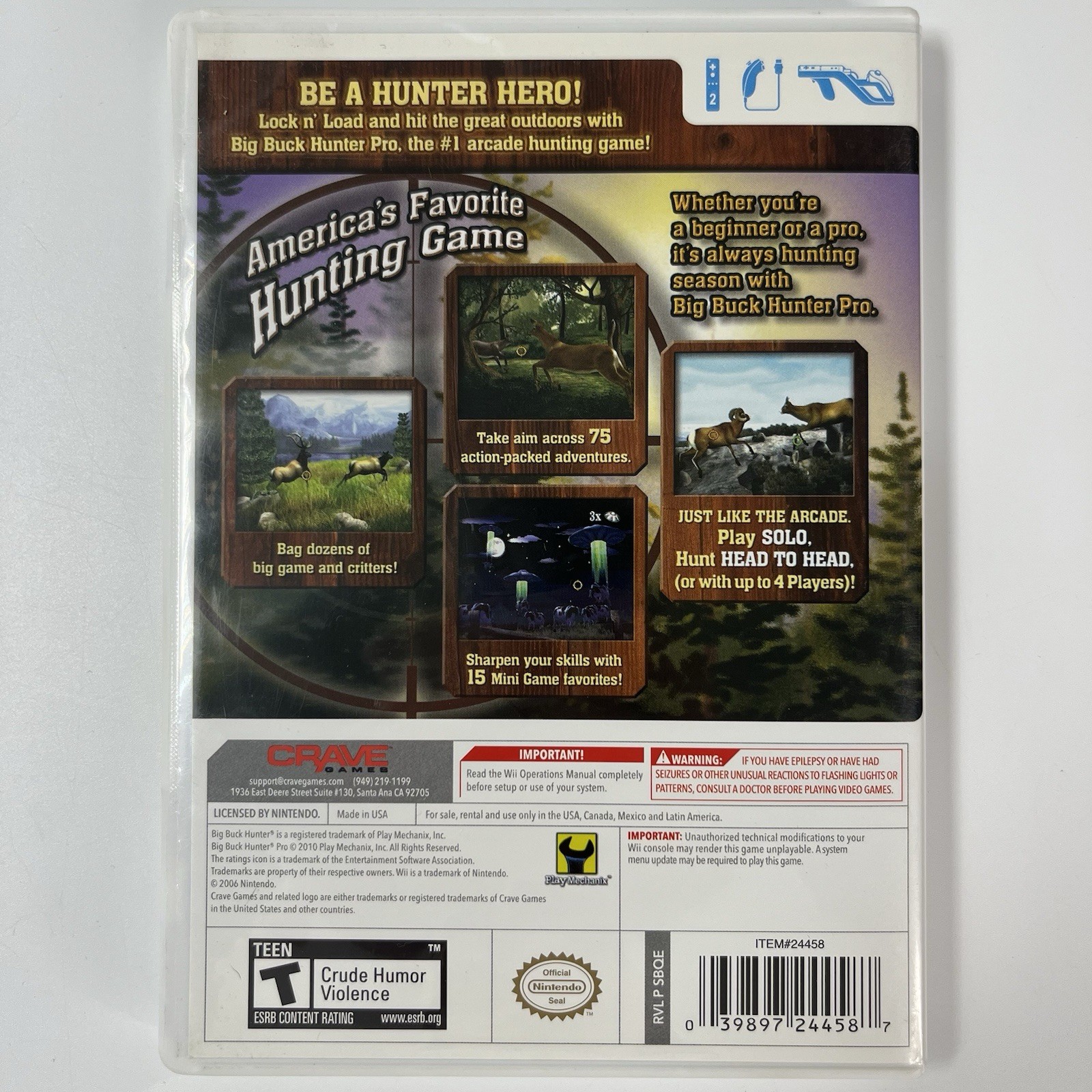 Big Buck Hunter Pro (Nintendo Wii, 2010) CiB With Manual – Tested