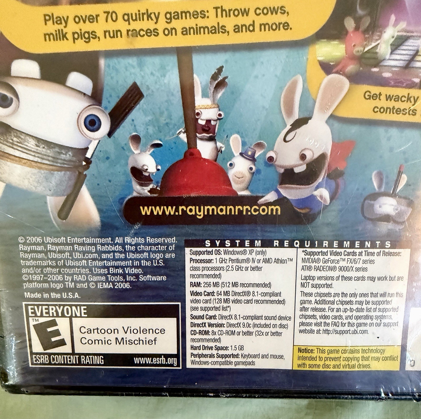 Rayman – Raving Rabbids (Ubisoft PC Game – 2006) Rated E – NEW Sealed