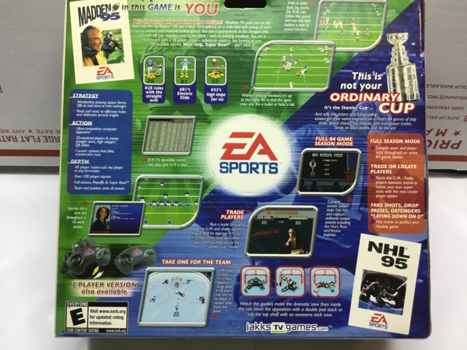 John Madden 95 NFL NHL Plug In Play Game EA SPORTS Jakks Pacific sealed