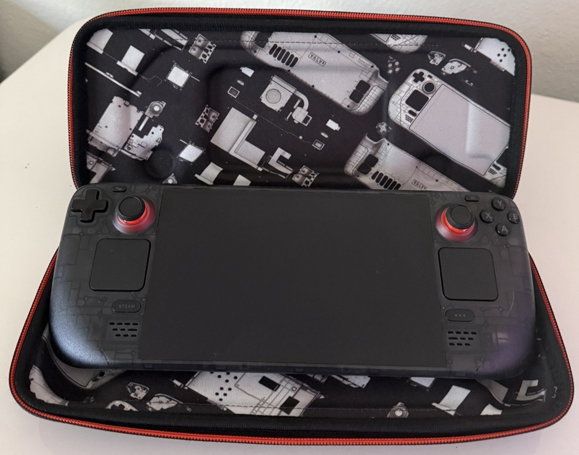 Steam Deck OLED 1TB Limited Edition Smoky Translucent Excellent +Cases +Charger