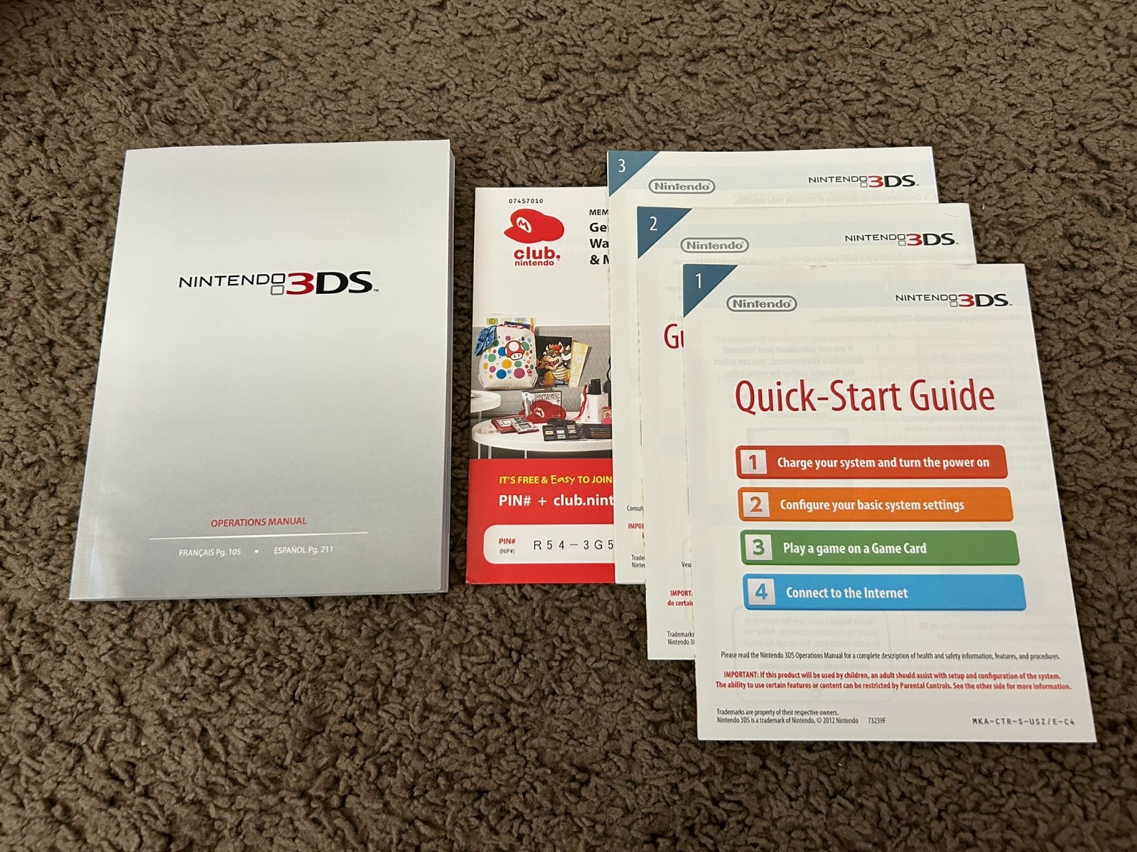 Nintendo 3DS Midnight Purple Handheld System Complete in Box Console