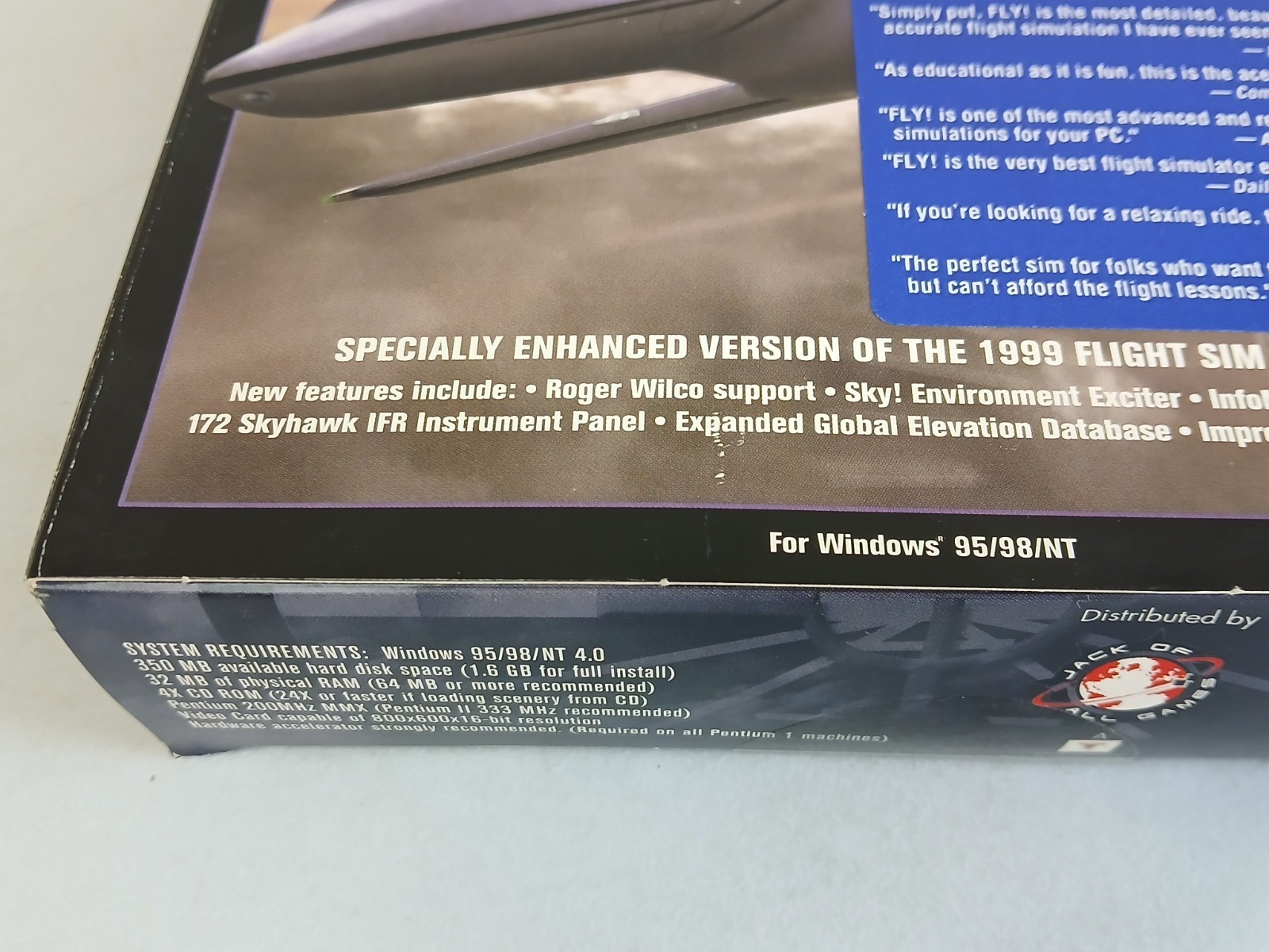 FLY!2K Terminal Reality 2000 Flight Simulation PC Game CD-ROM ~ Sealed Big Box