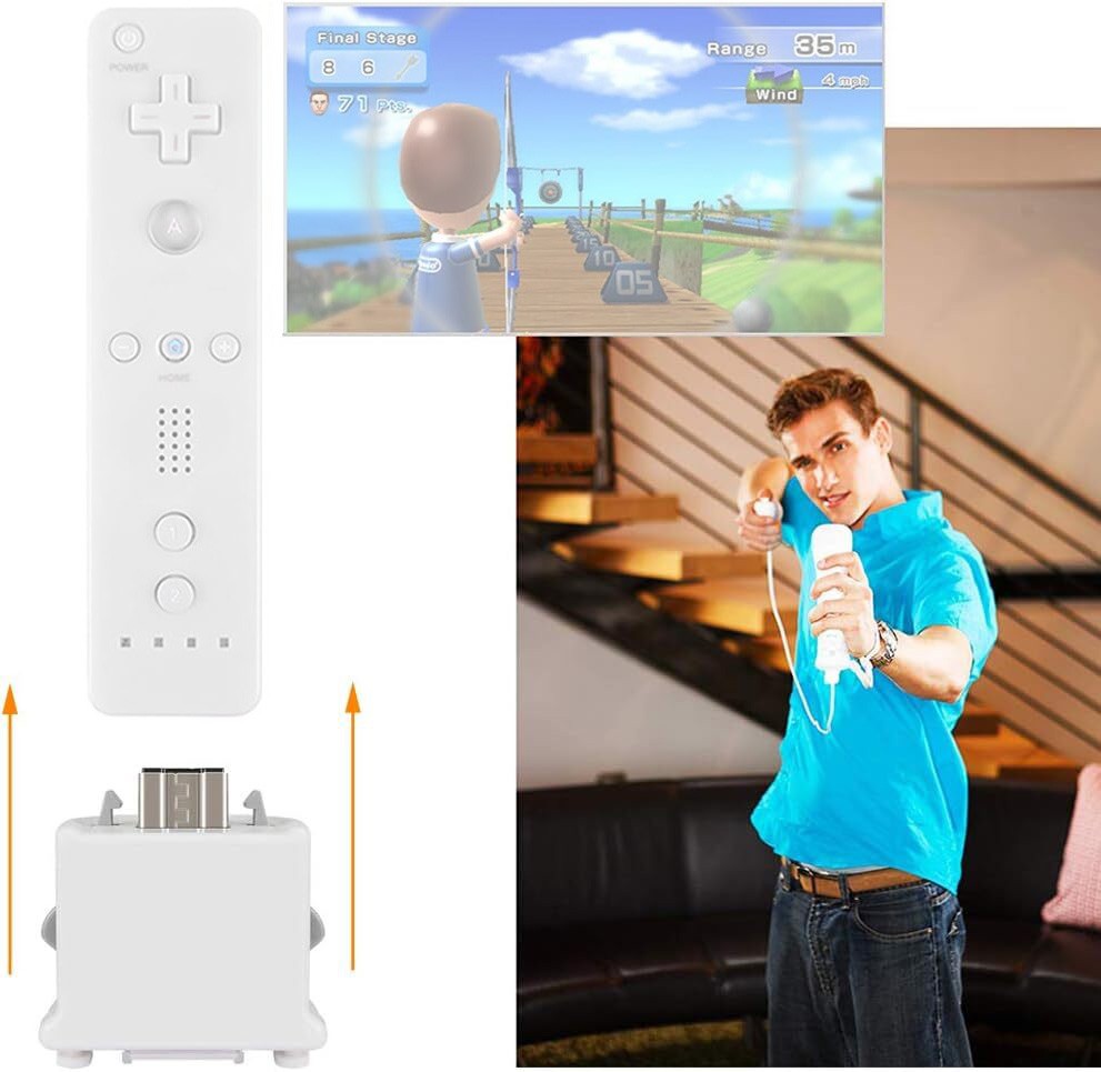 2PC For Wii Motion Plus Sensor Adapter Attachment Nintendo Wii /Wii U Controller