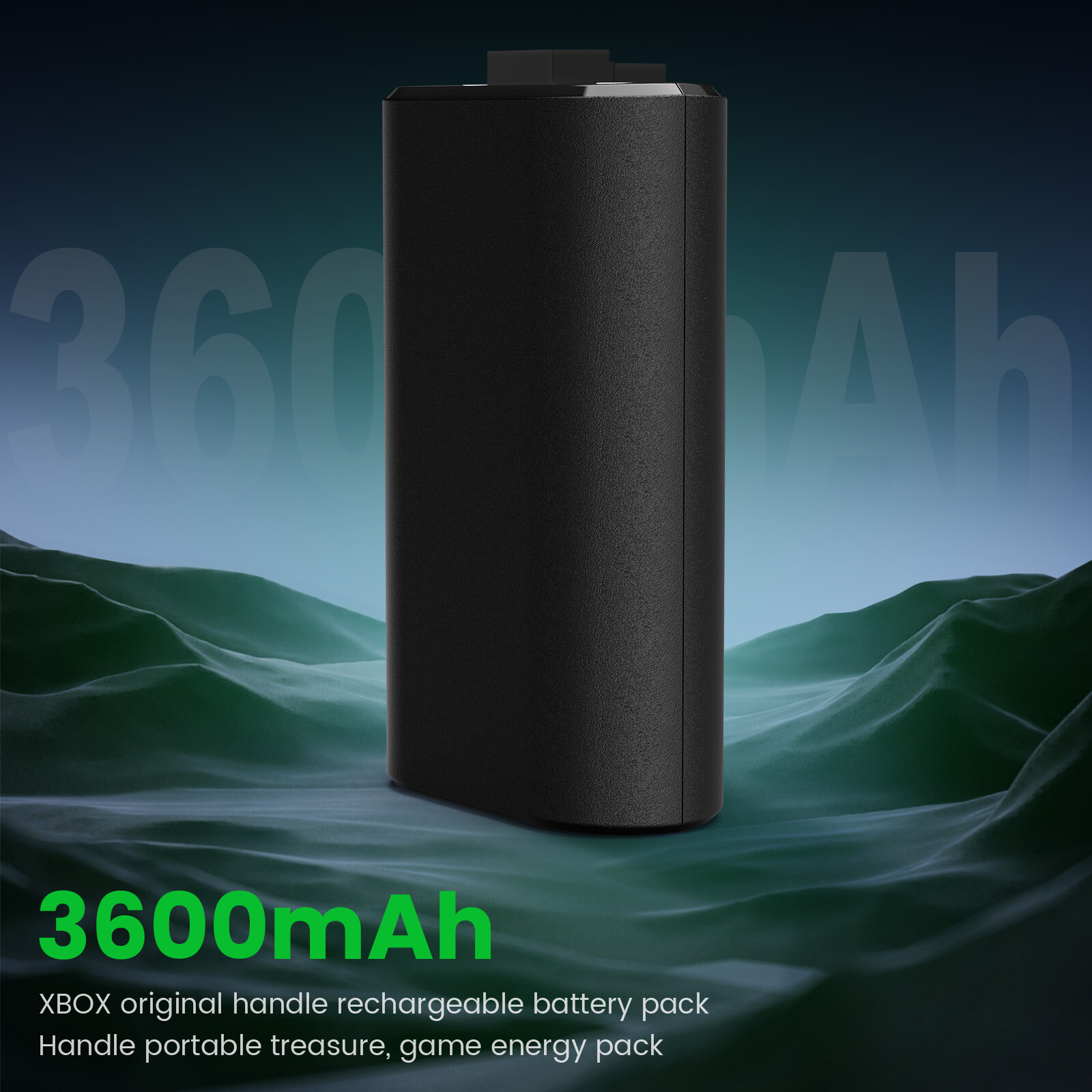 2 x 3600mAh Rechargeable Battery Pack For XBox One Controller+USB Charging Cable