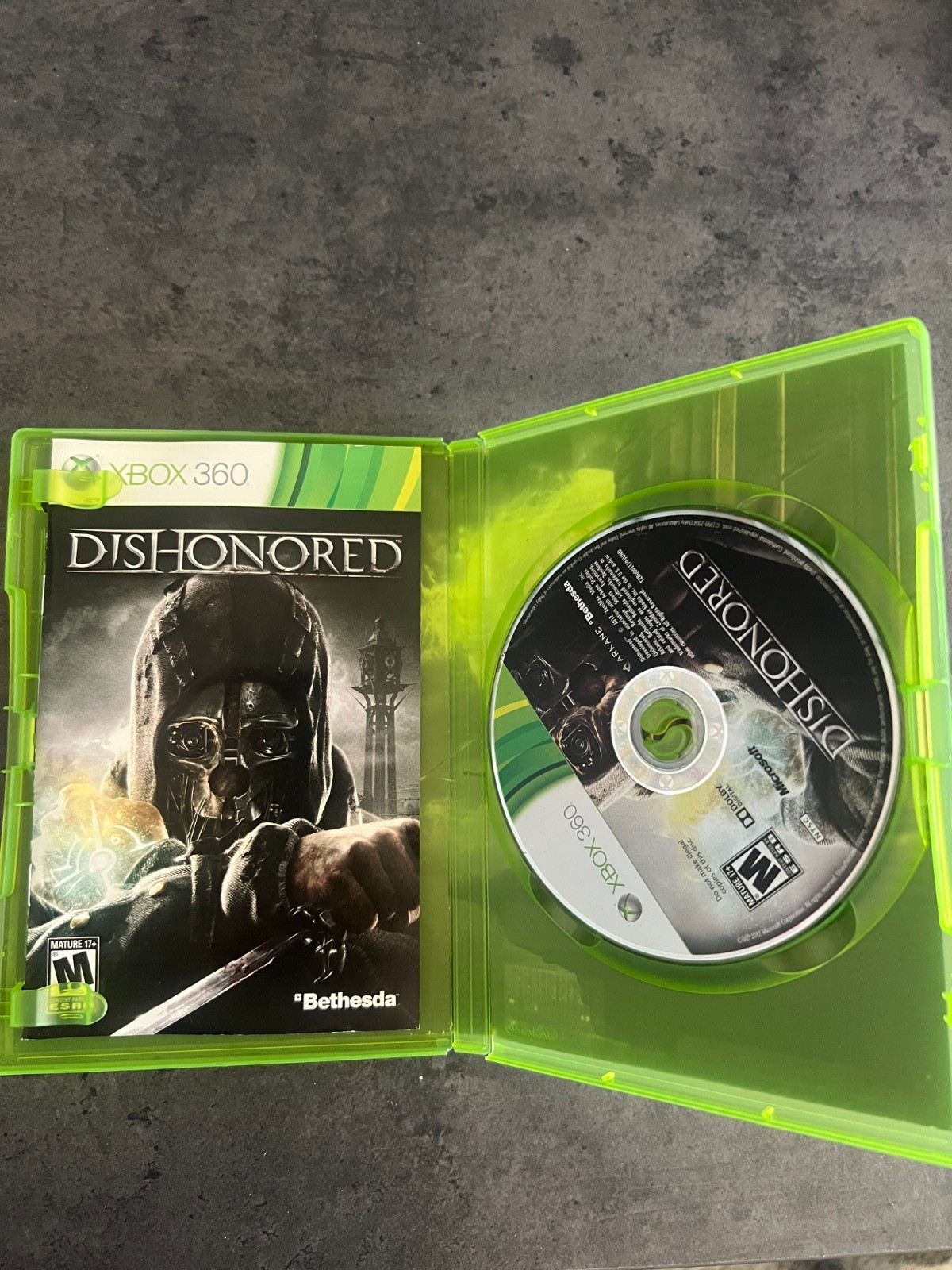 Dishonored Xbox 360 Game, 2012 CIB – New replacement case