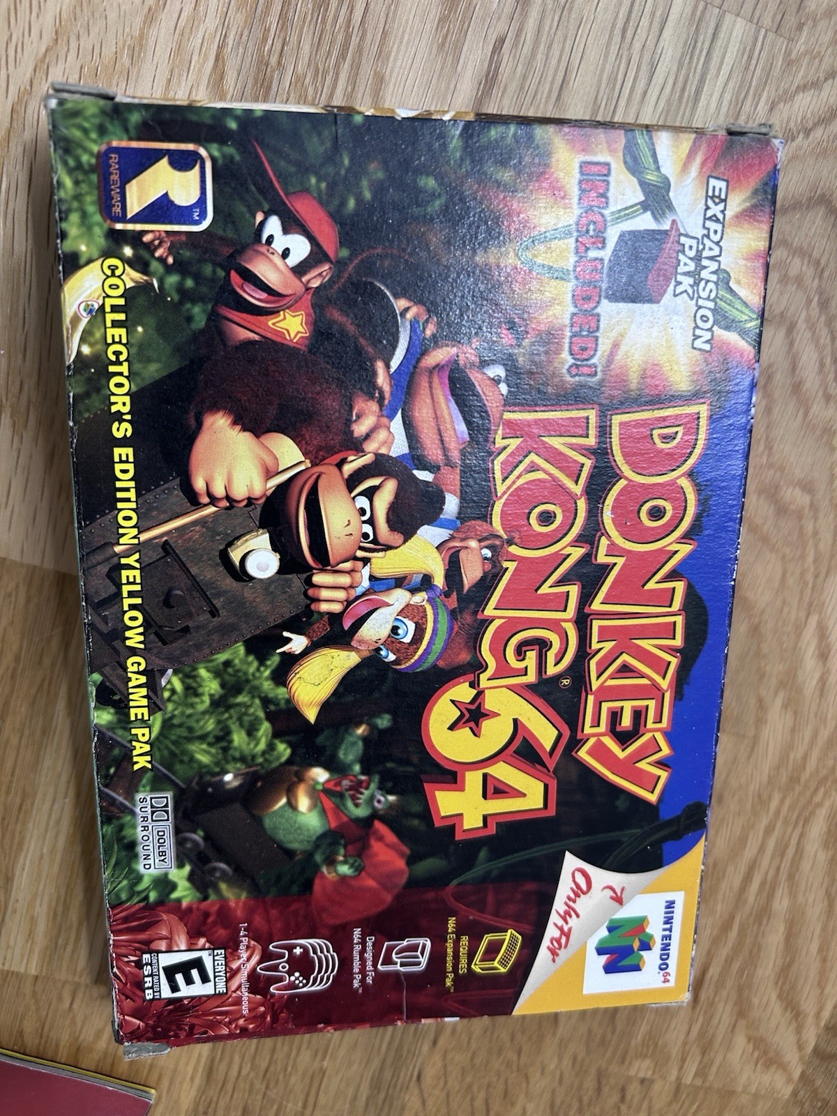 Donkey Kong 64 N64 CIB Complete In Box Collector’s Edition Yellow Cart No ExPak