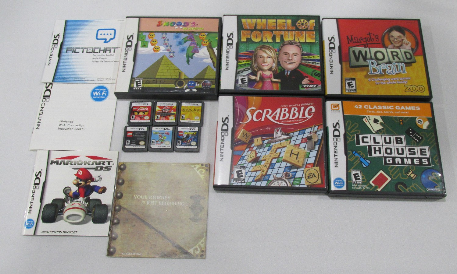Nintendo DS 11 Games -Wheel of Fortune, Yoshi,Snood 2, Ninjago, Batman, Pirates+