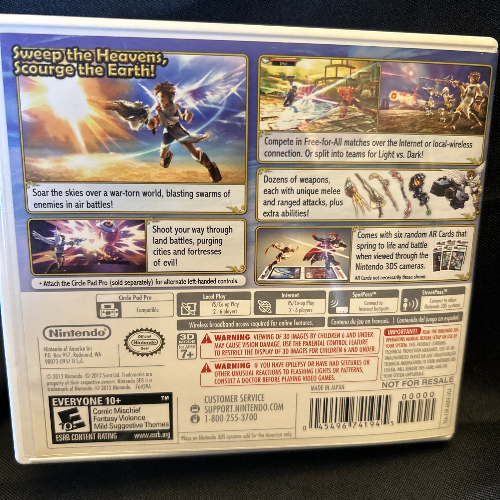 Kid Icarus Uprising (nintendo 3DS, 2012)