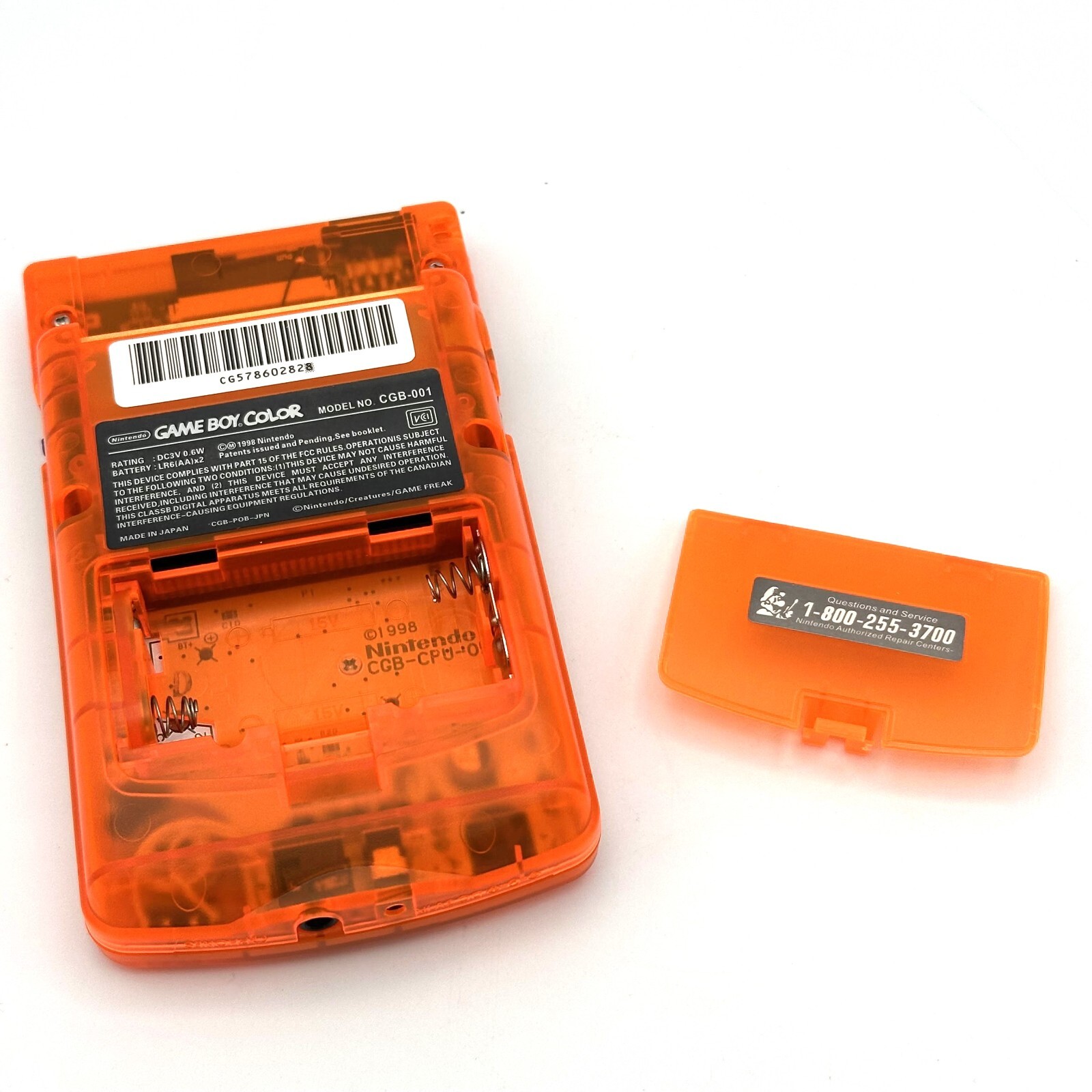 Nintendo Game Boy Color GBC Backlit IPS Mod Console System Orange Pikachu Shell