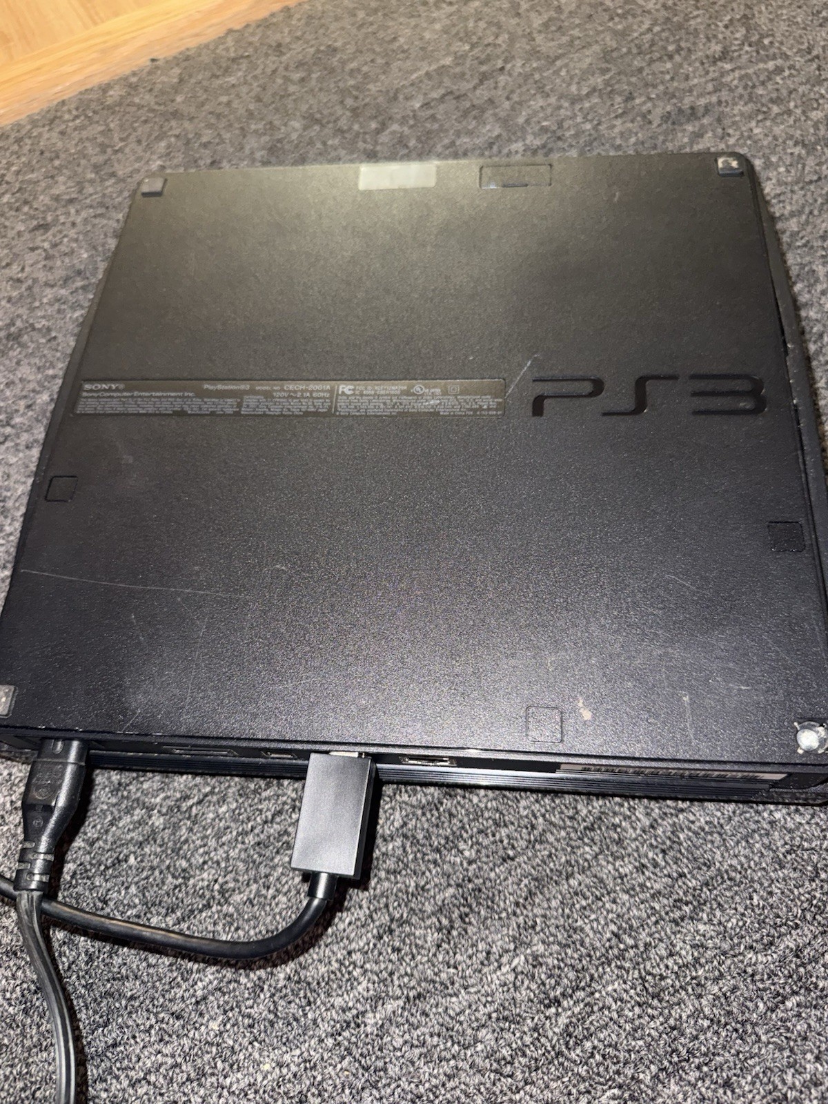 Sony PlayStation 3 Slim CECH-2001A Console, 3rd Party Controller + Power Tested