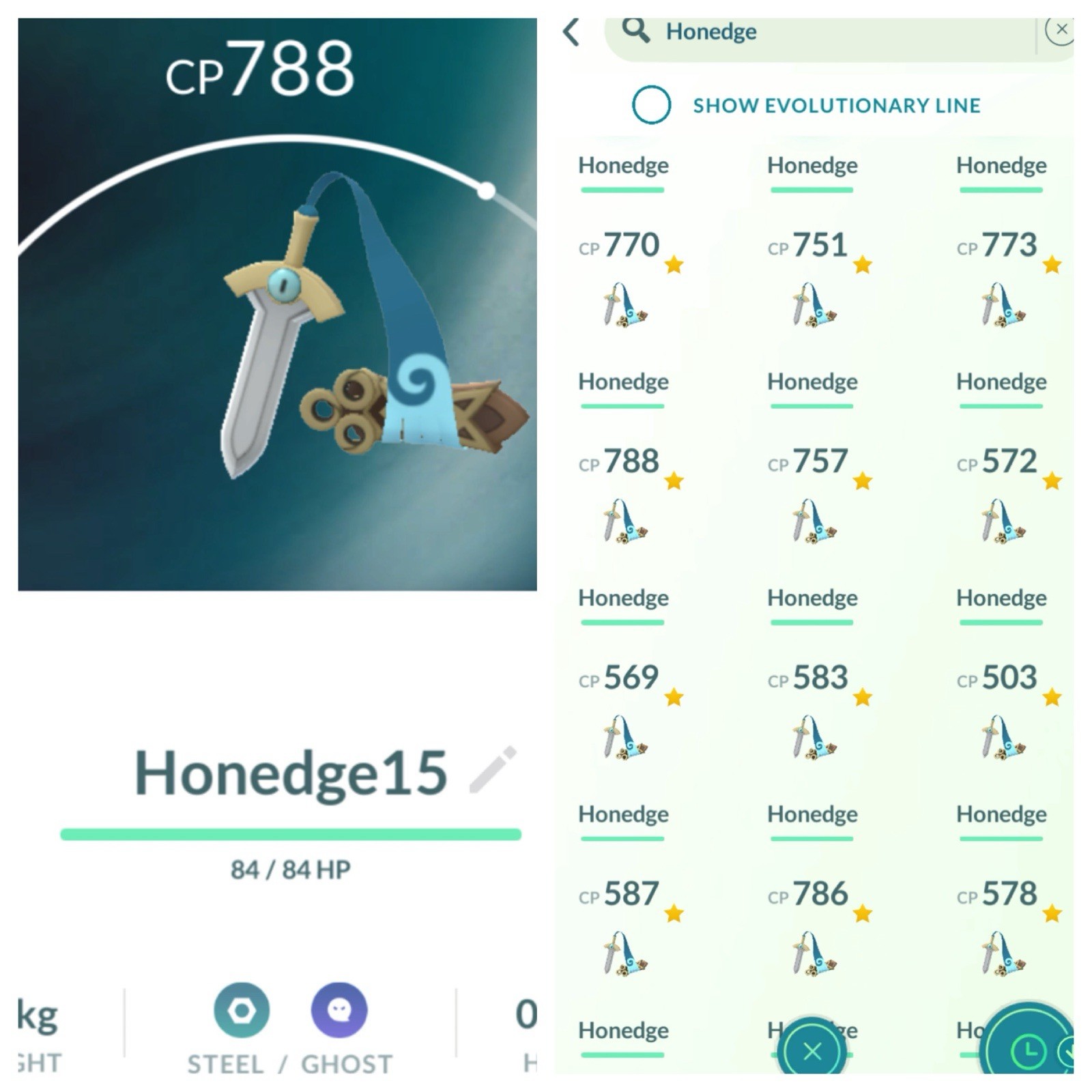 Pokémon Honedge X 15 ( Random Level ) PKMN Go Tr@des Bulk Trading 👍Trade.