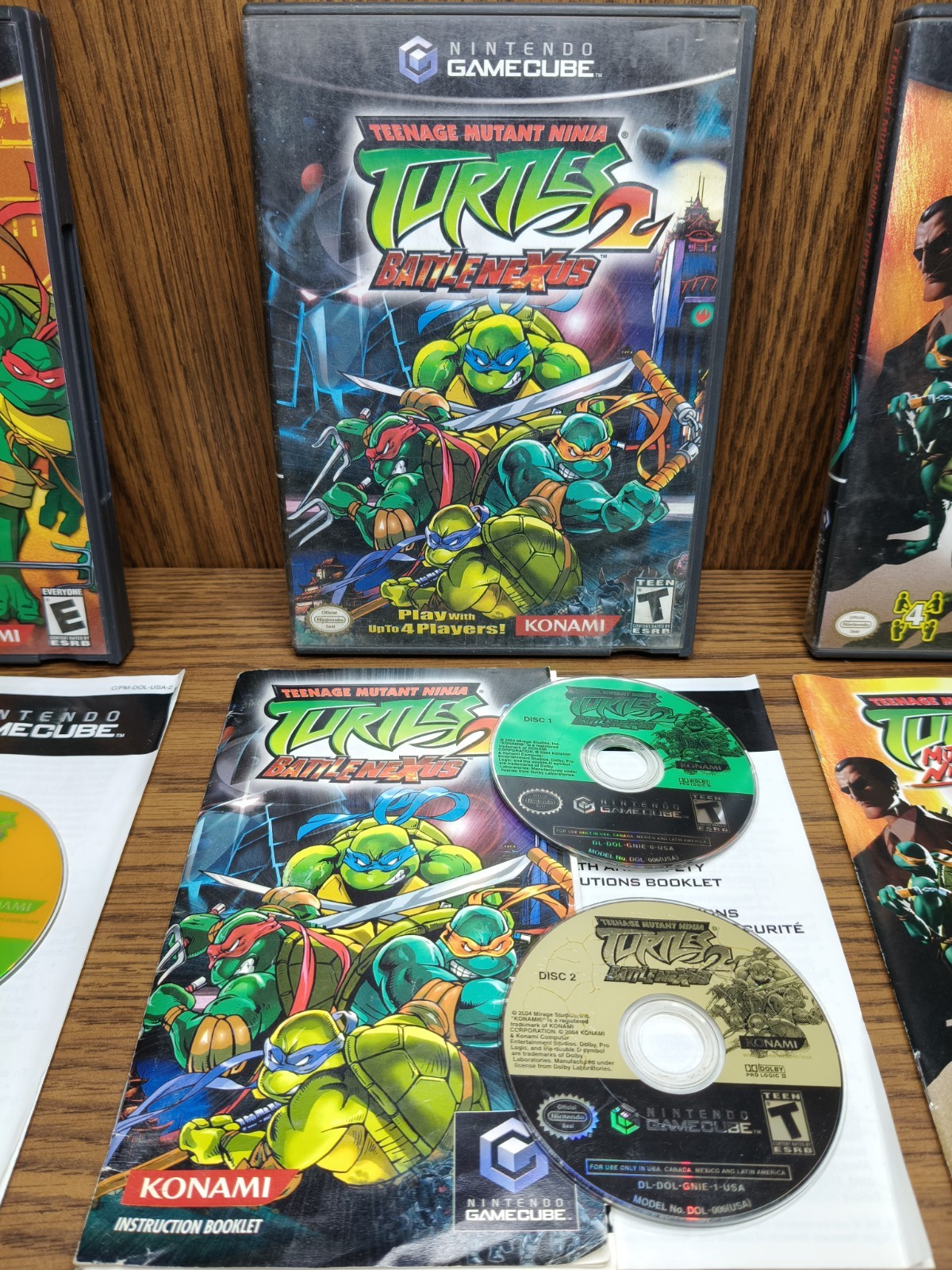 Teenage Mutant Ninja Turtles 2 & 3 BattleNexus Mutant Nightmare GameCube Bundle