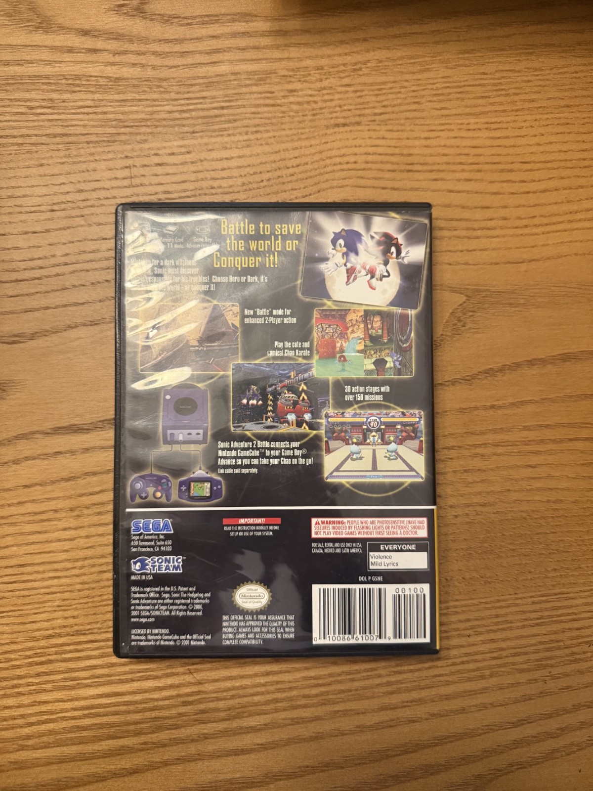 Sonic Adventure 2 Battle (Nintendo GameCube, 2004)