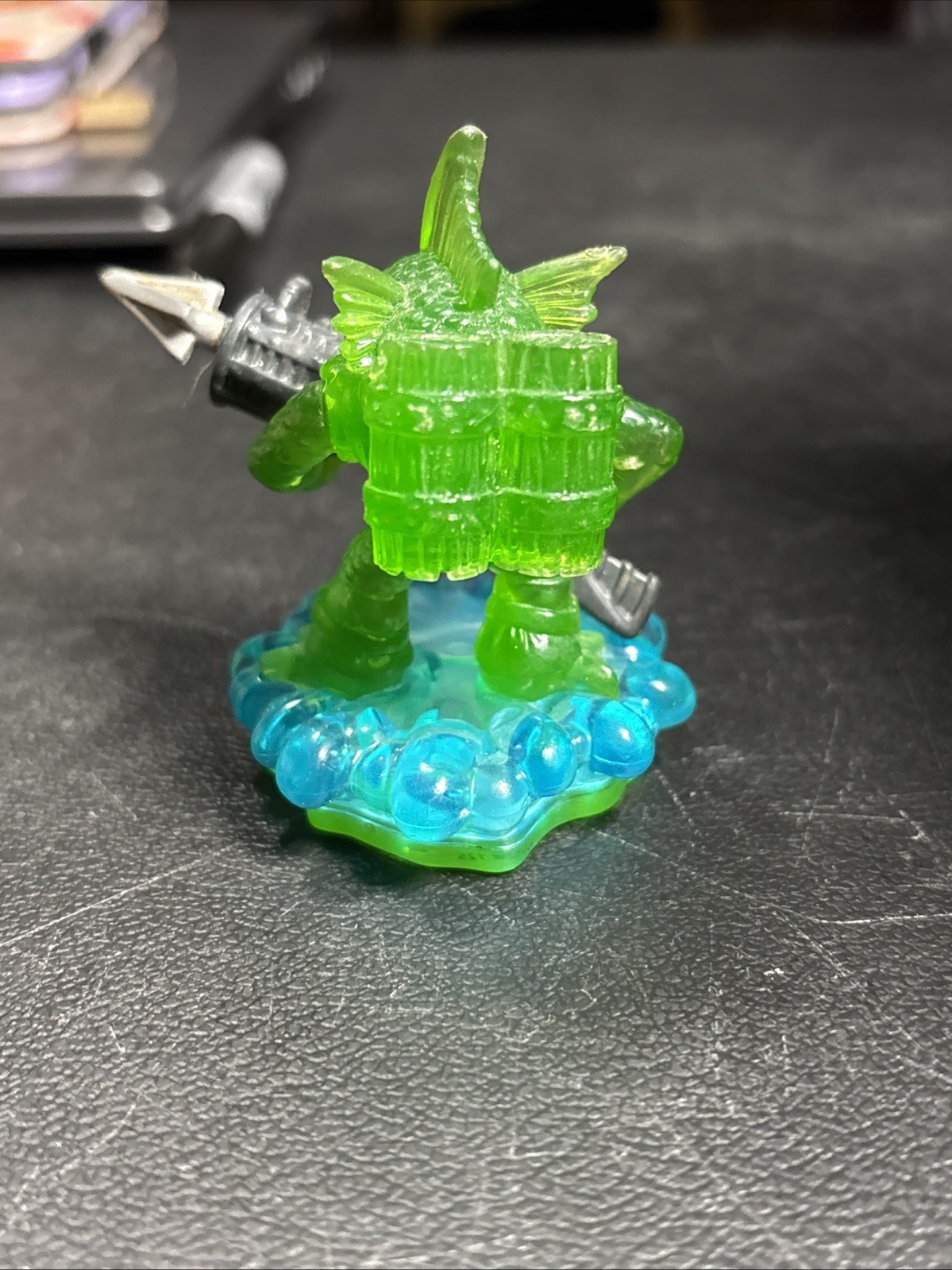 Skylanders Spyros Adventure Gill Grunt Clear Green Figure (Tested/Reset)