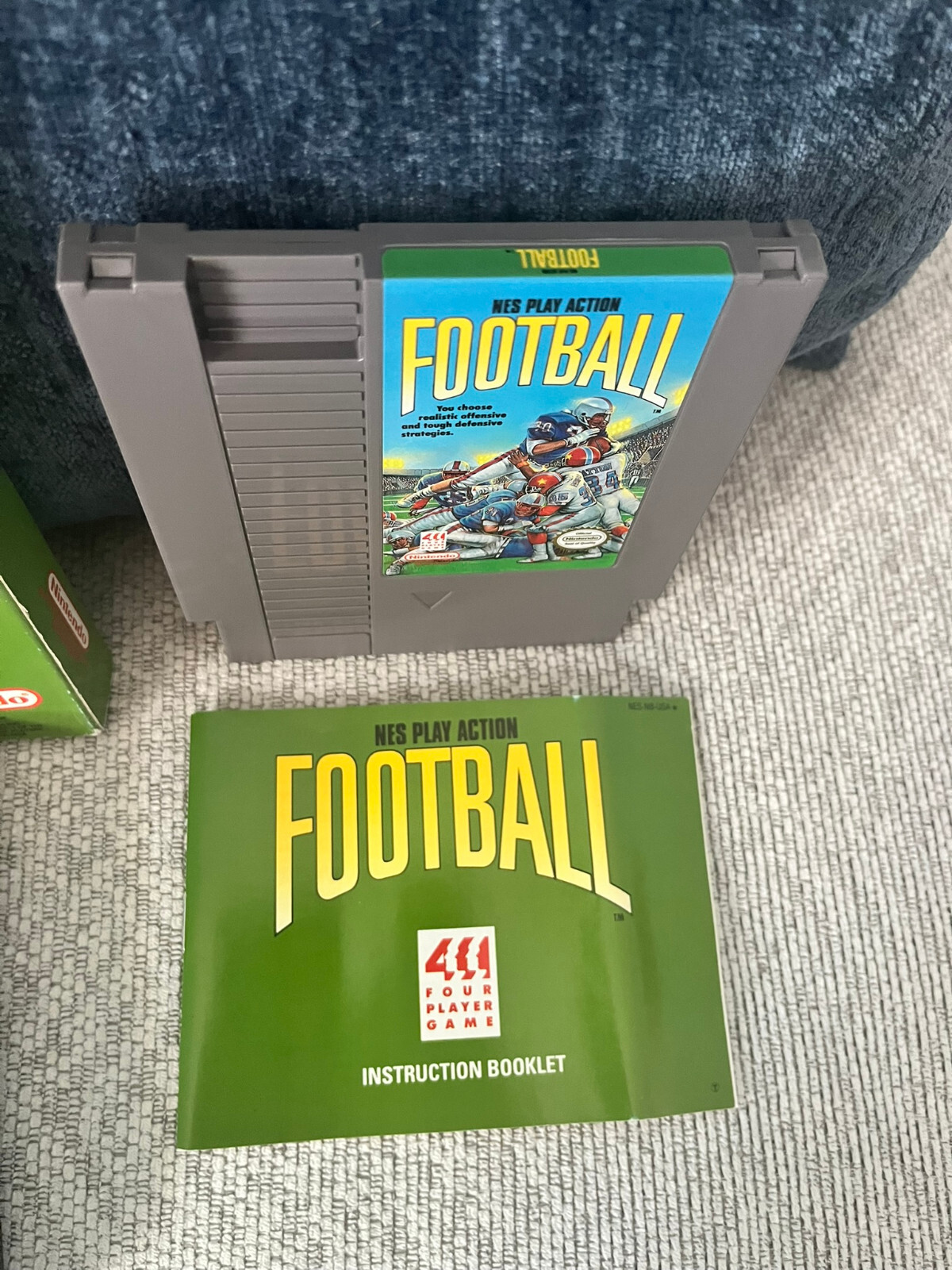 NES Play Action Football (Nintendo NES, 1990) Cib Complete in Box with Inserts