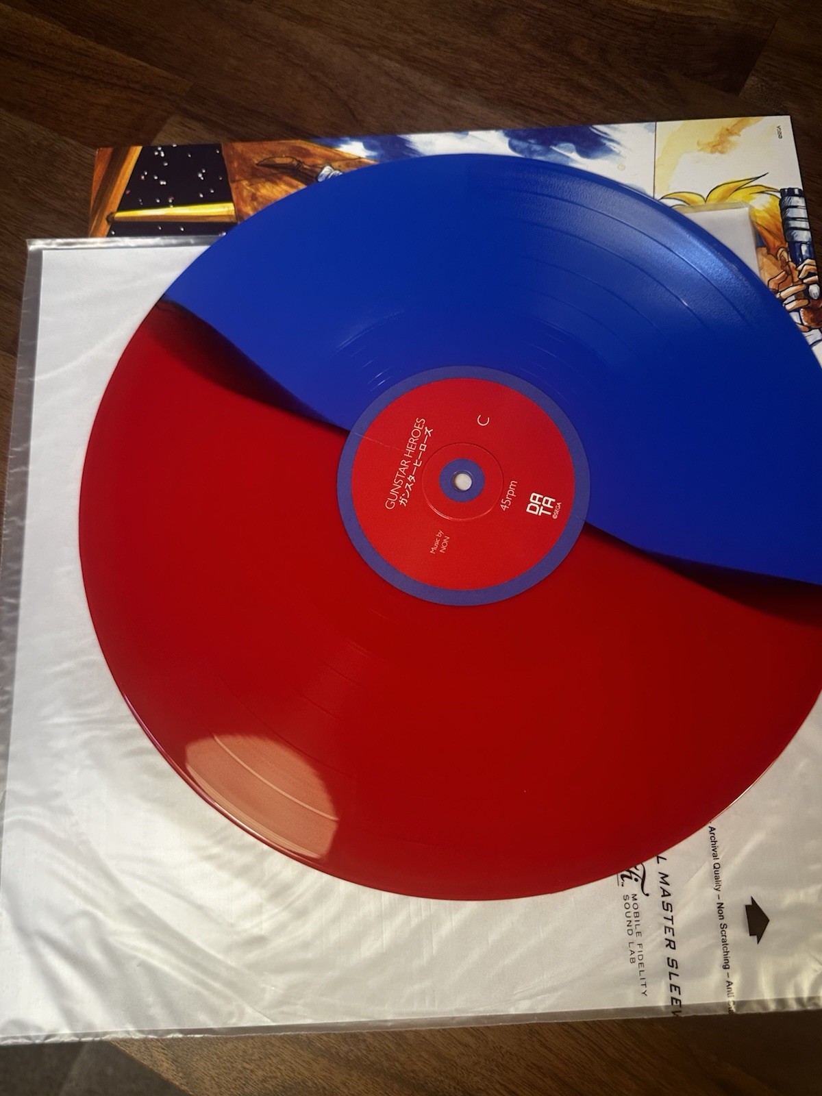 Gunstar Heroes OST Data Discs 011 Red Blue Split 2LP 45RPM In Shrink NM Sega