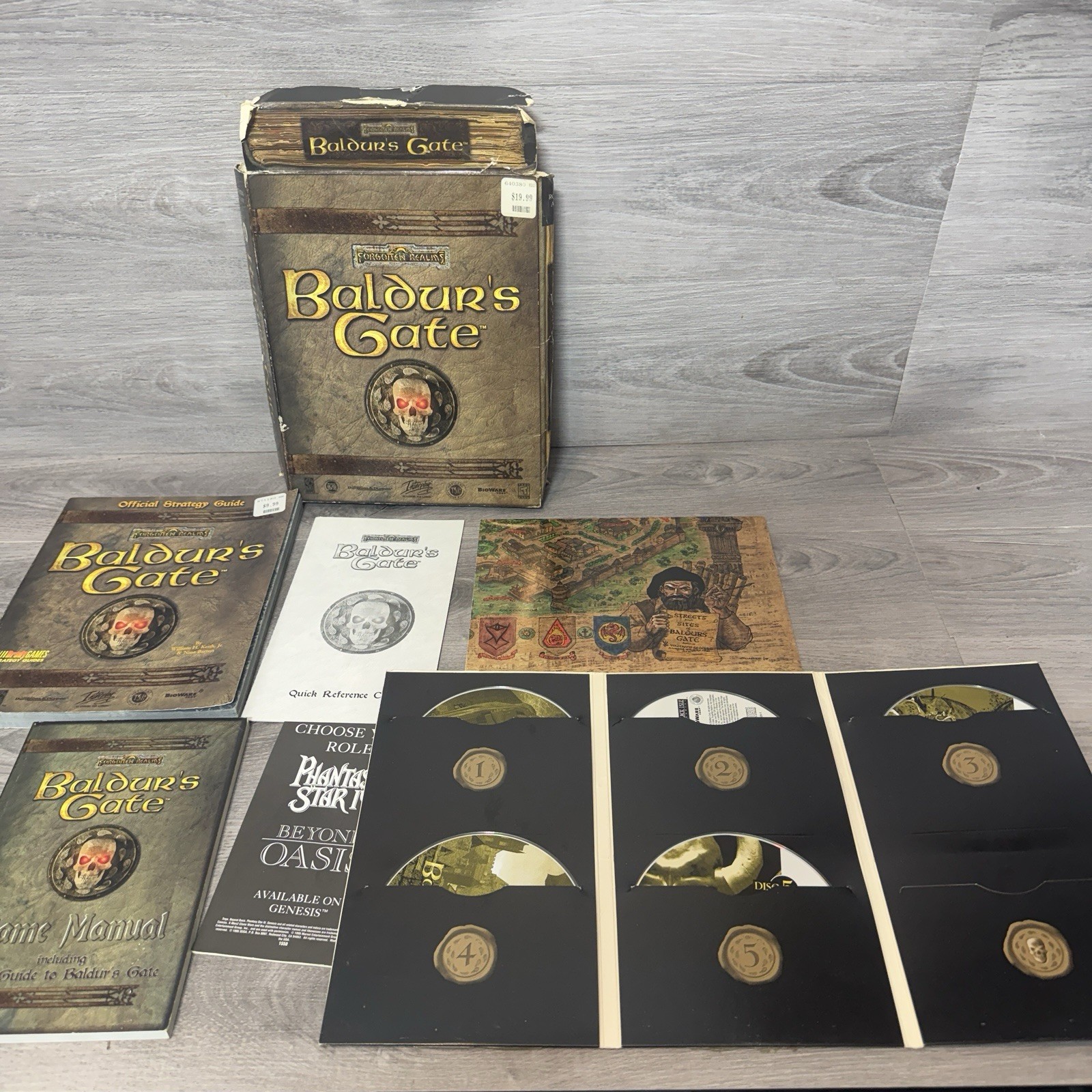 Baldur’s Gate PC Big Box 1998 Complete CIB w/ Map & Manual Authentic Original